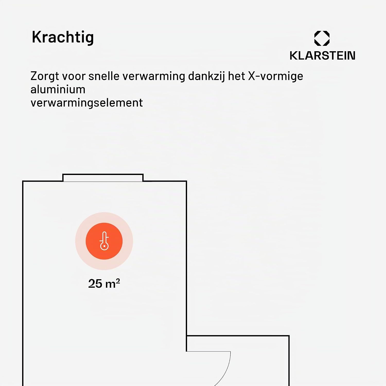 Detalle de Klarstein 5304121 Bansin Crystal Smart convectorkachel, 2500 W