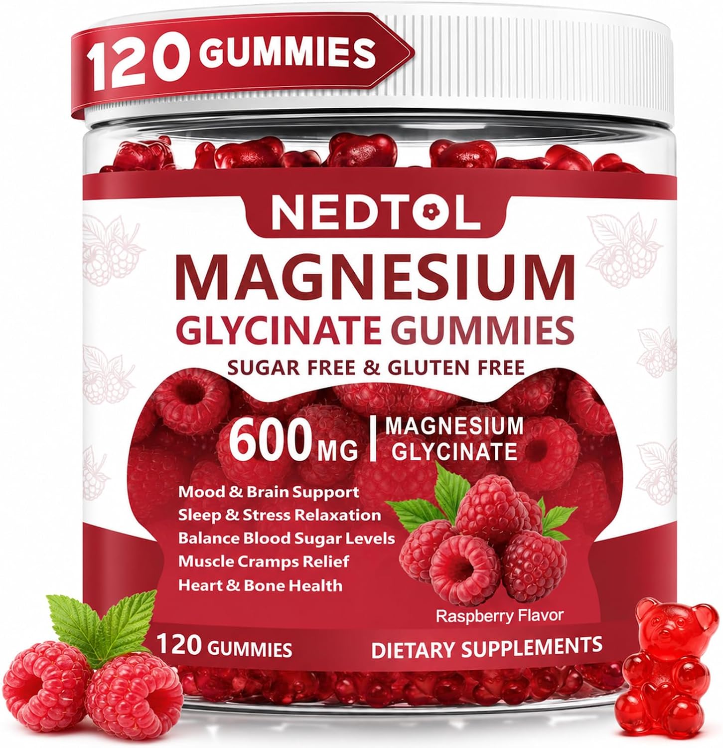 Detalle de Nedtol Magnesium Glycinate Gummies 600 mg