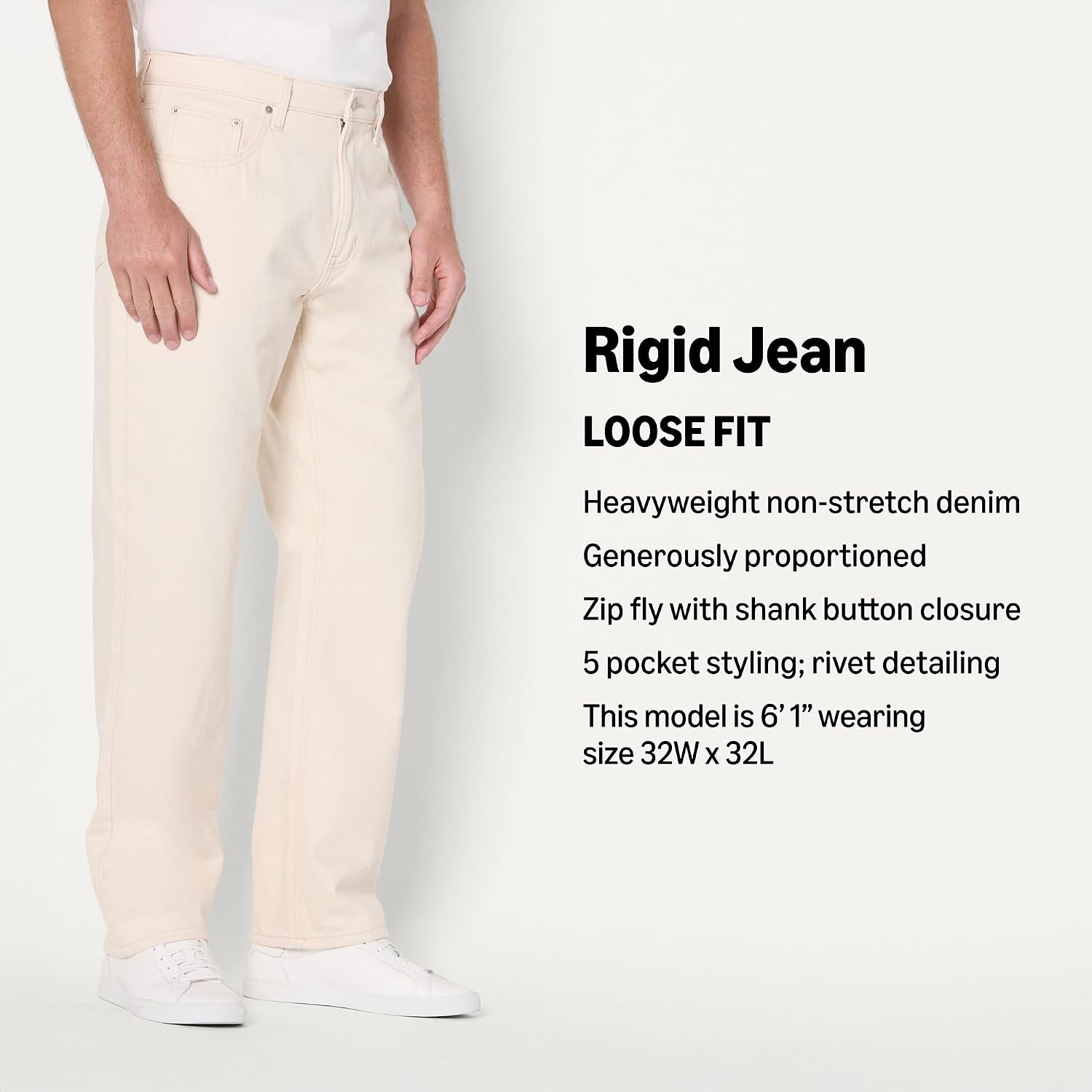 Thumbnail 4 de Amazon Essentials Mens Rigid Loose Fit Jeans