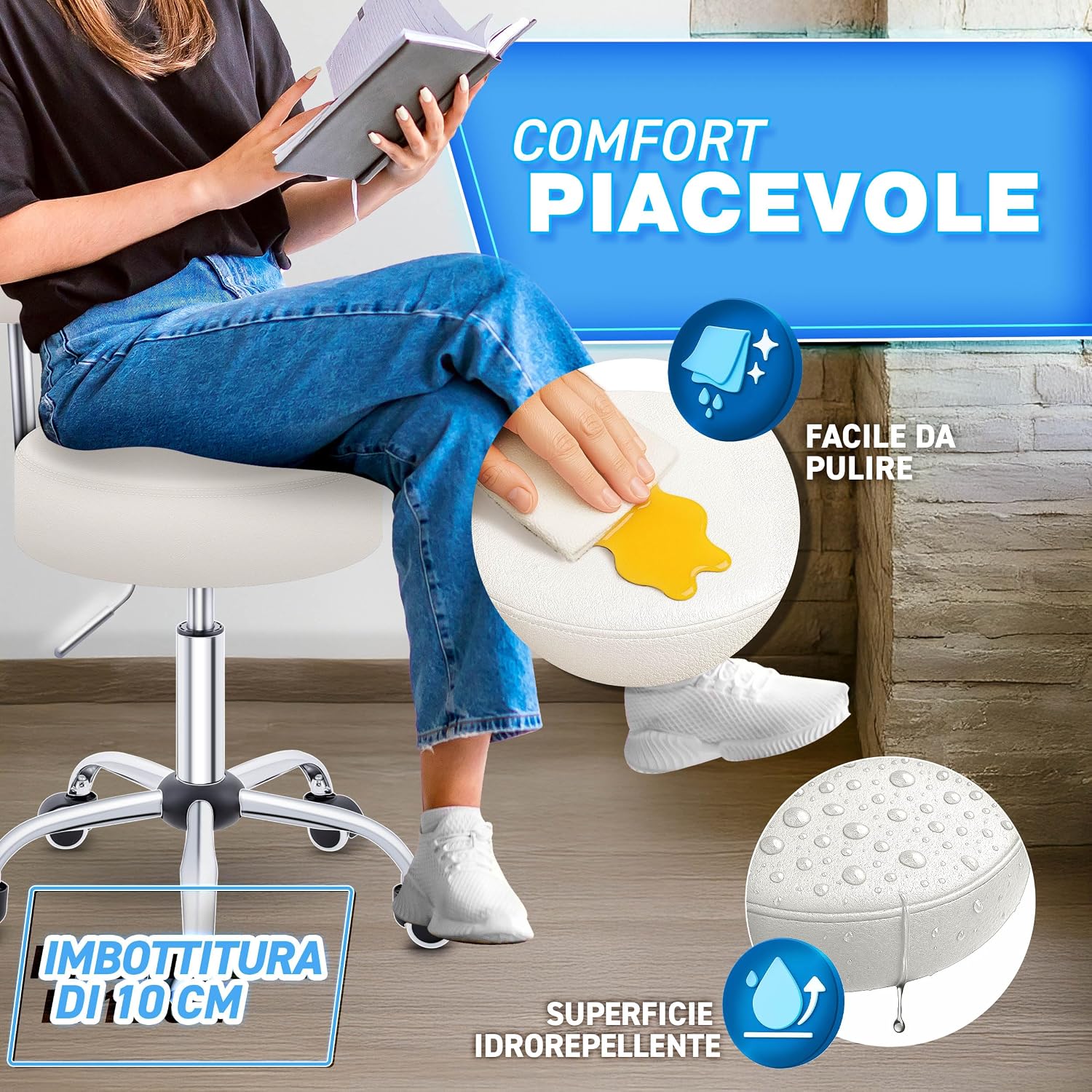 Detalle 2 de TRESKO Sgabello regolabile 46–58 cm