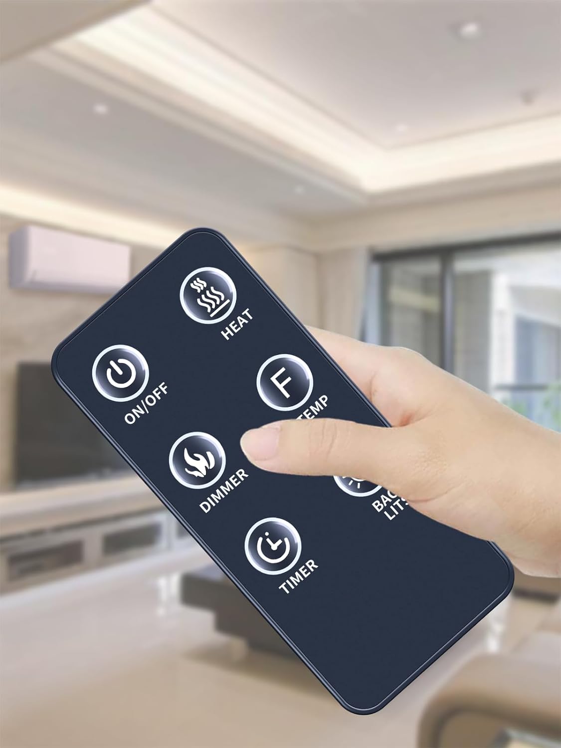 Thumbnail 3 de TCNOUMT 6-Button Replacement Remote Control for Mainstays Wall Mounted Electric Fireplaces