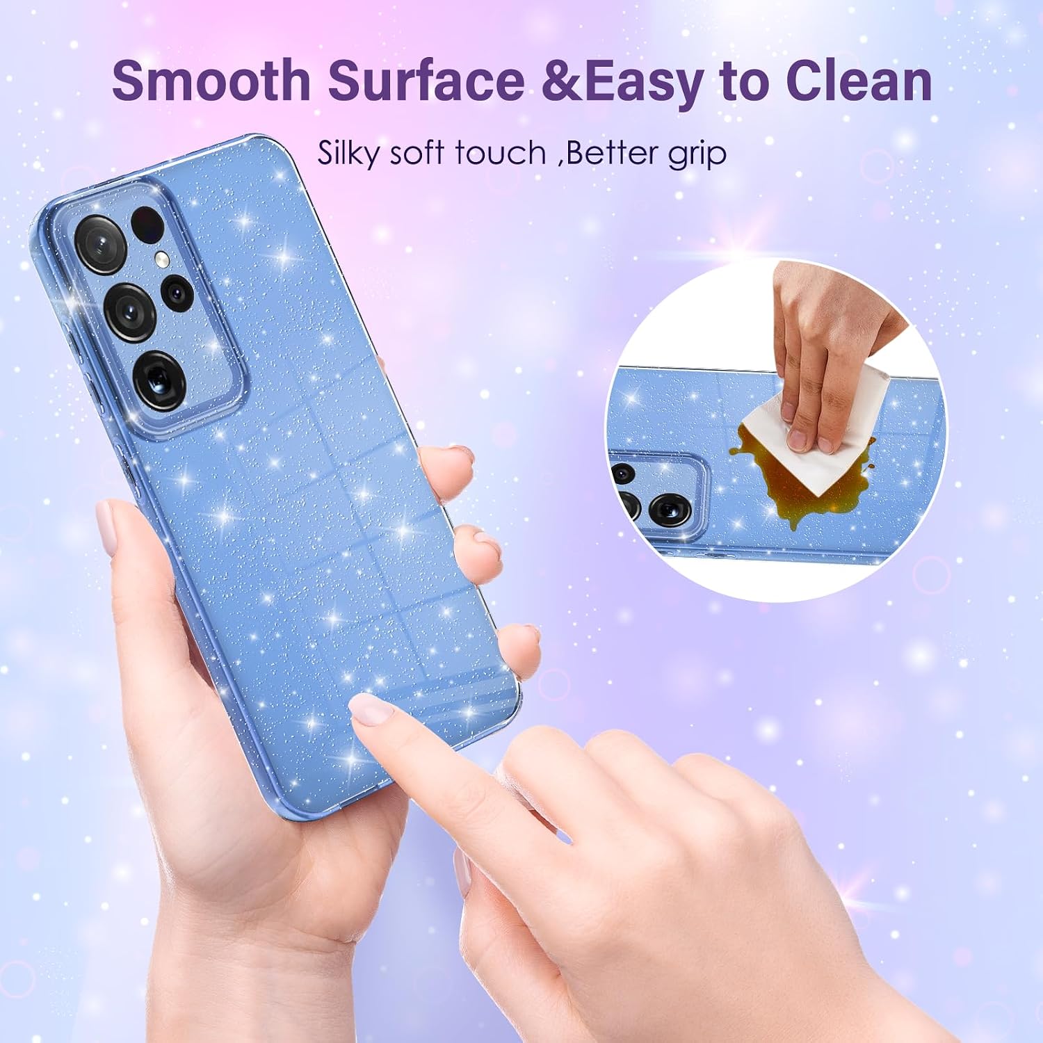 Thumbnail 5 de Eherui Hülle Galaxy S22 Ultra Glitzer Silikon TPU
