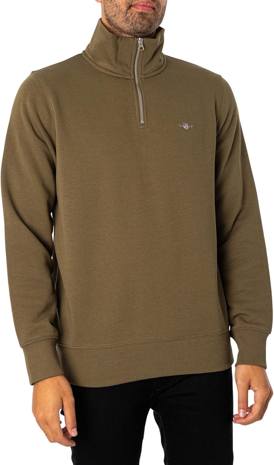 Thumbnail 6 de GANT Mens Half Zip Sweatshirt: Cotton, Long Sleeve