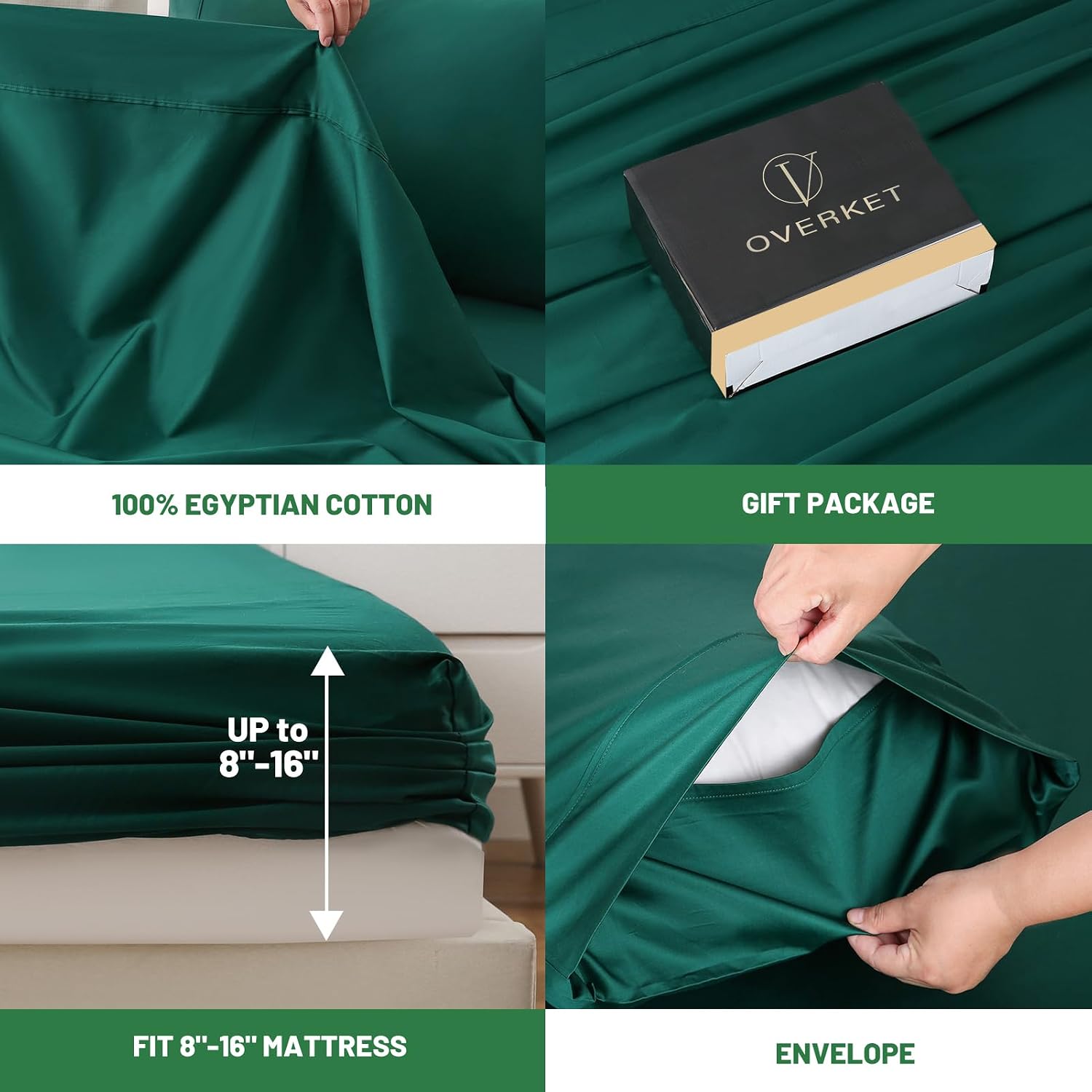 Detalle 2 de Overket Cotton Sheets King Size