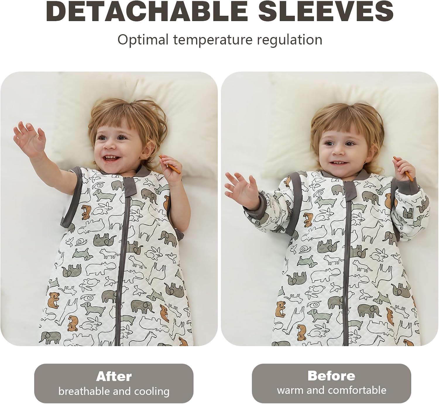 Detalle 2 de MIKAFEN Baby Sleeping Bag with Feet 2.0 Tog 18–36 months