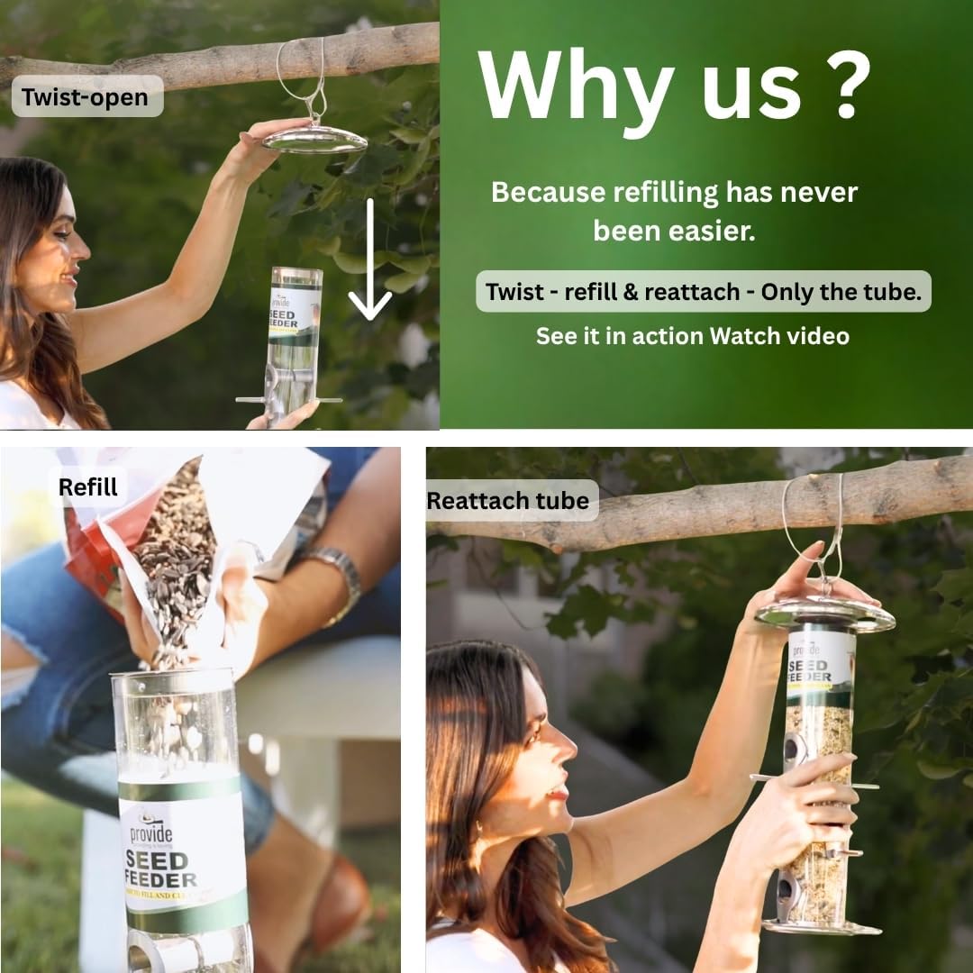 Thumbnail 4 de HEAVY DUTY stainless steel bird feeder 35cm 🐦