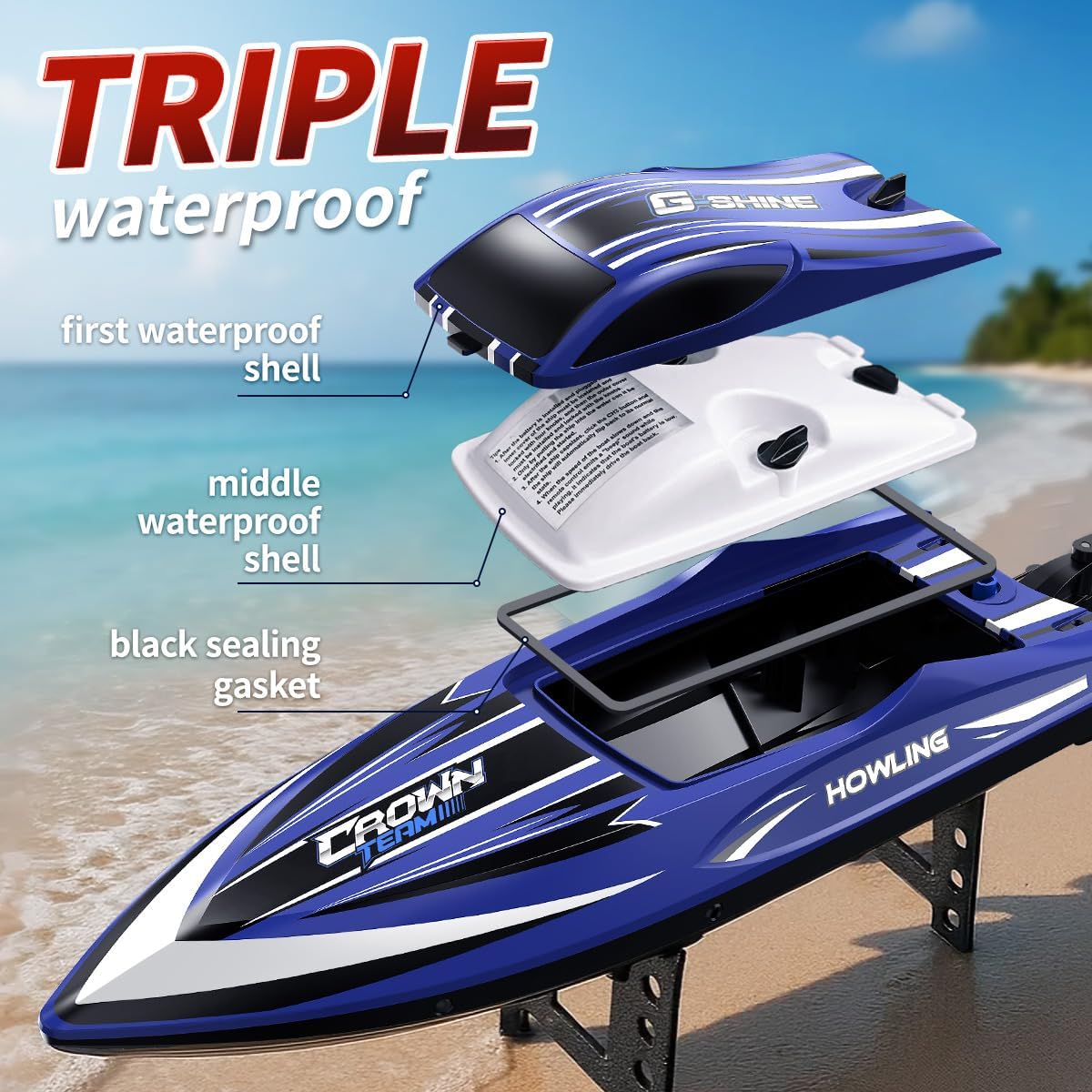 Thumbnail 5 de Bateau télécommandé RC 35 km/h 🚤