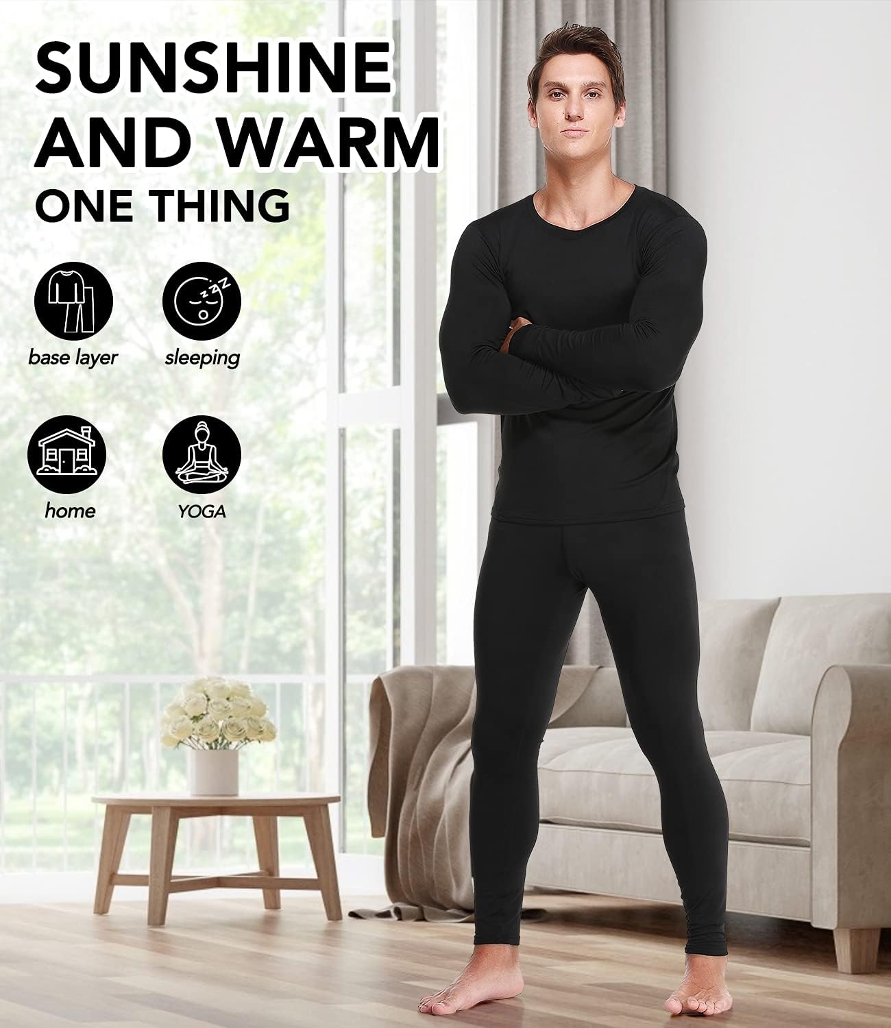 Thumbnail 5 de JZCreater Mens Thermal Underwear