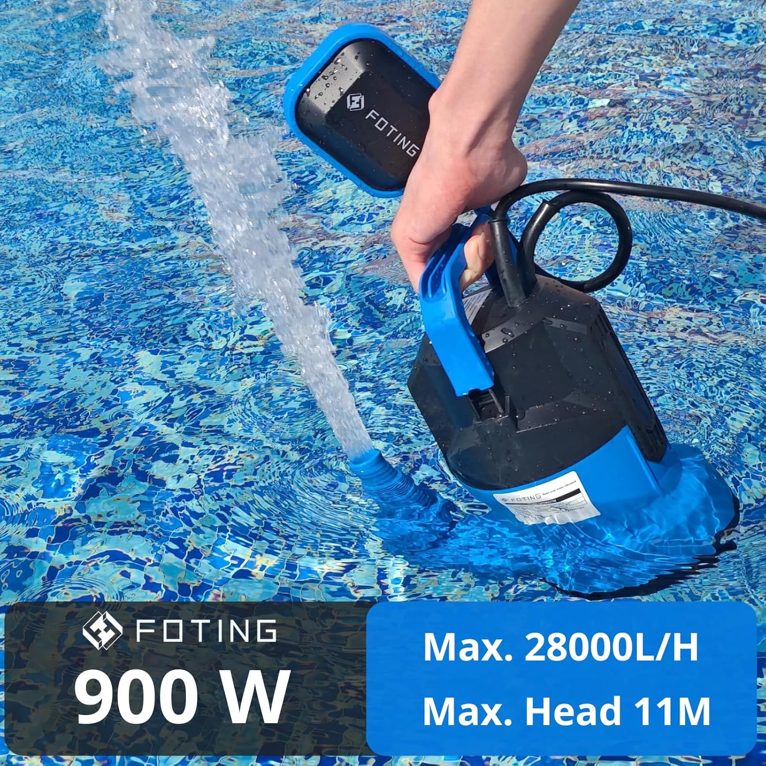 Detalle 2 de FOTING 2025Upgraded 28000 L/H 900W sump pump