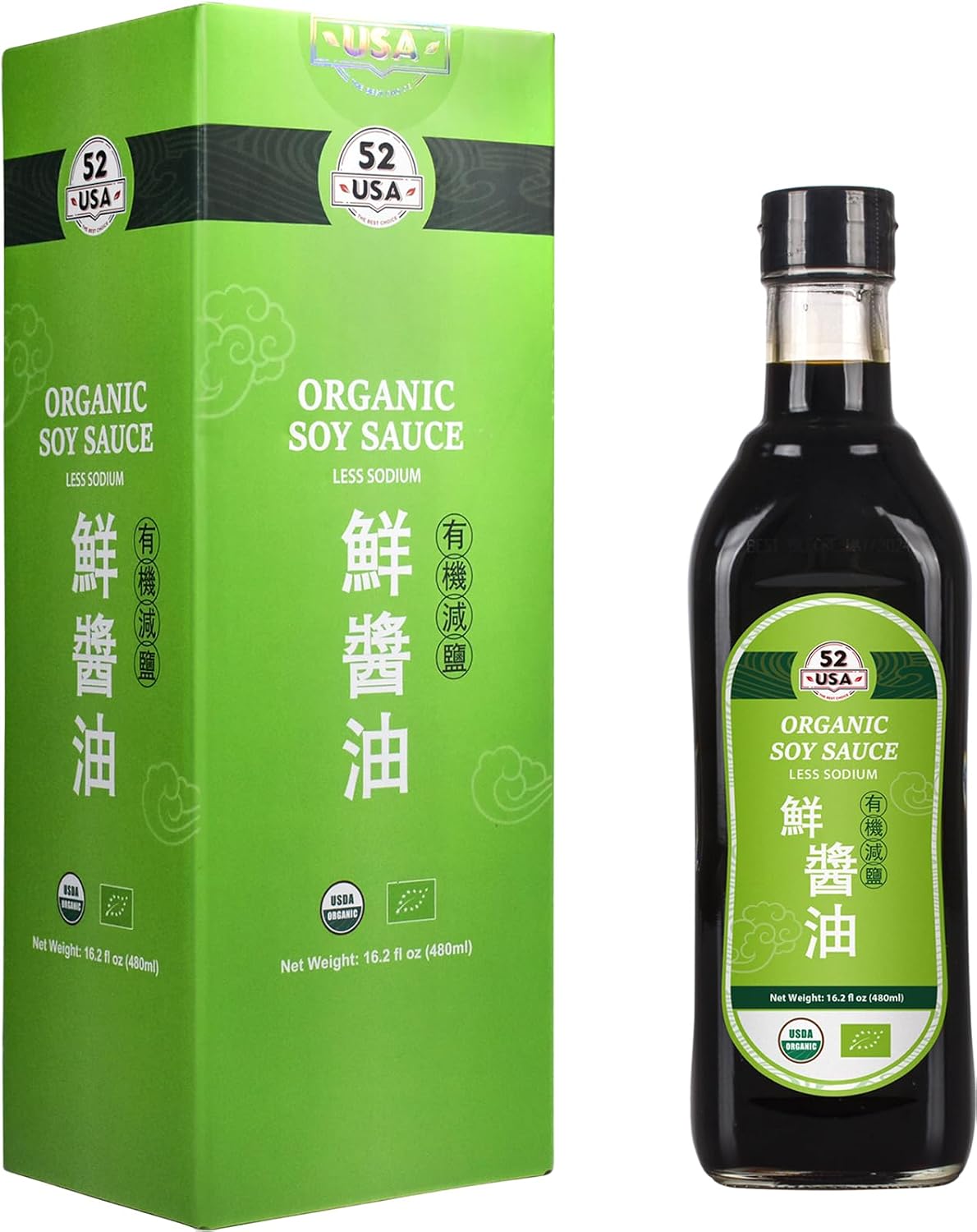 Detalle 1 de 52USA Organic Low Sodium Soy Sauce, 16.2 oz (480ml)