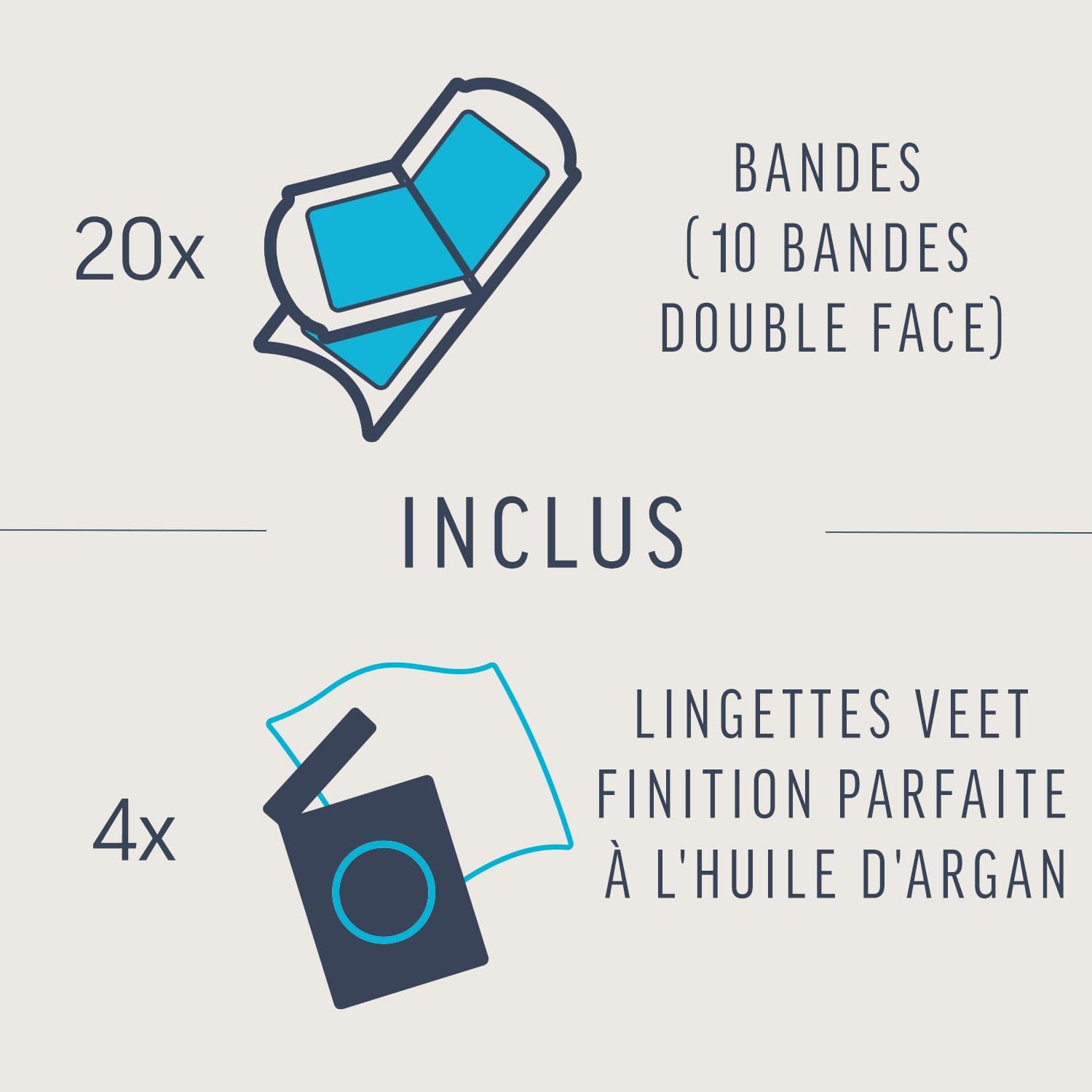 Detalle 2 de Veet EXPERT 20 bandes cire visage 🪒
