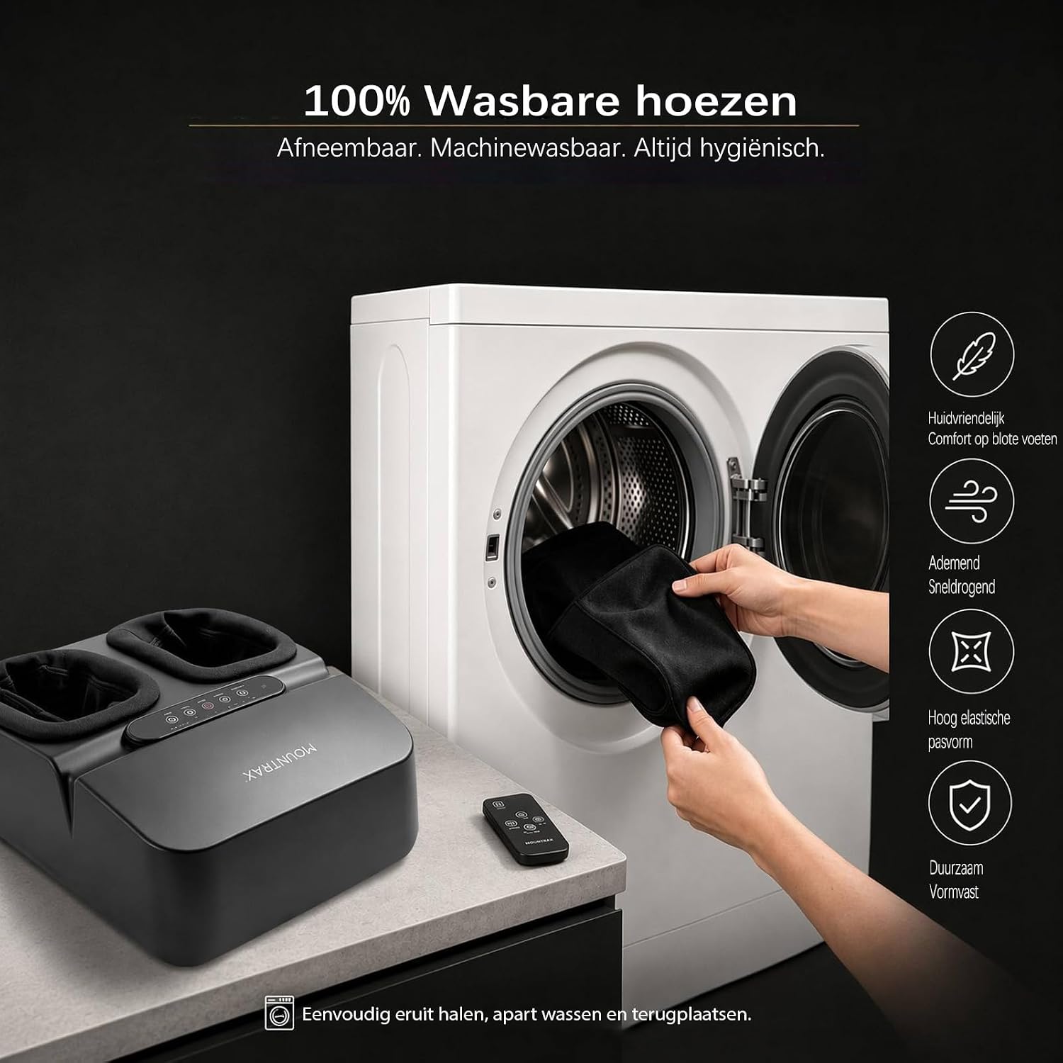 Detalle 1 de MOUNTRAX voetmassageapparaat met warmte, shiatsu en 3D-kneden tot maat 46