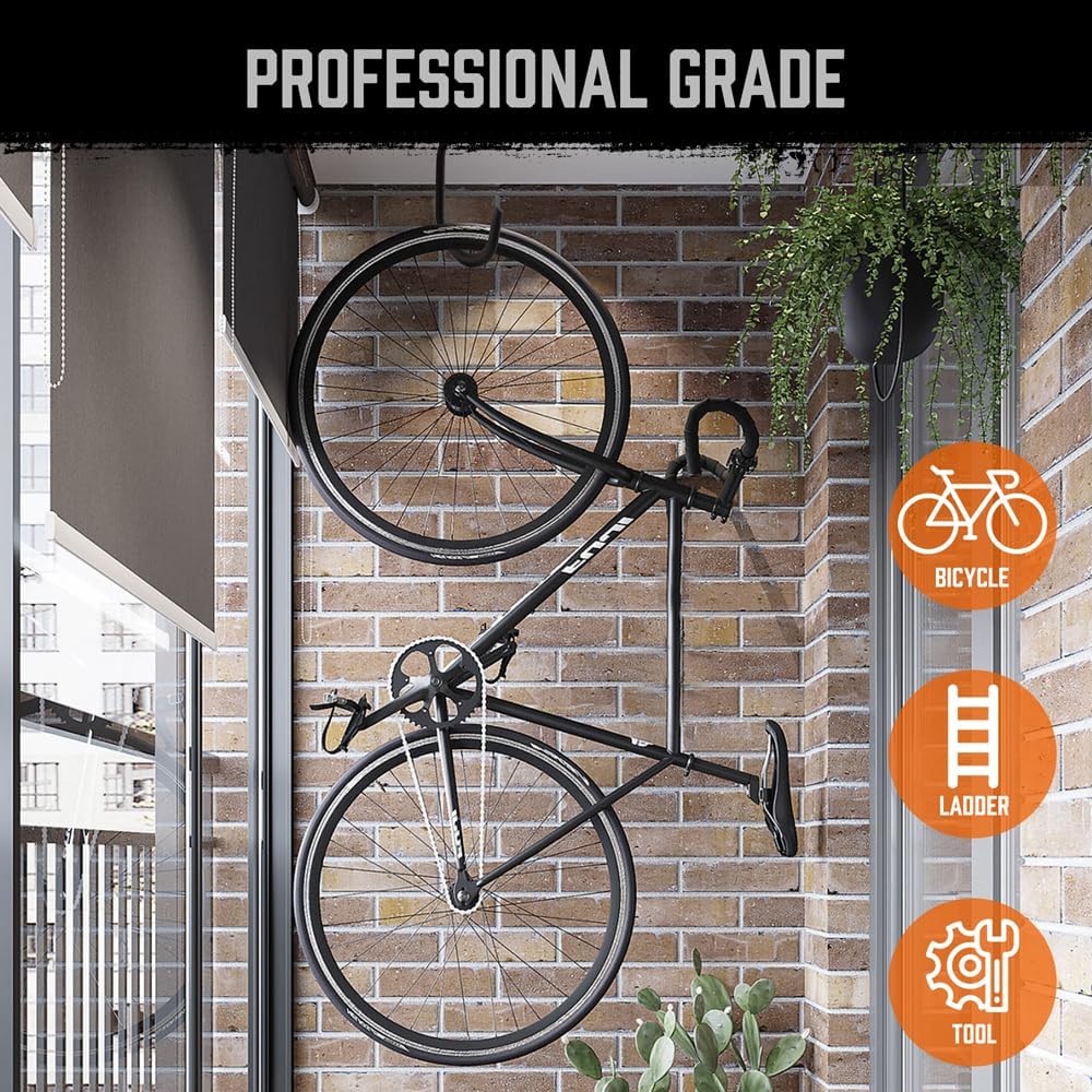 Thumbnail 6 de HORUSDY 6-Pack Heavy-Duty Bike Hooks, 7.5-Inch Steel, 100-Pound Capacity