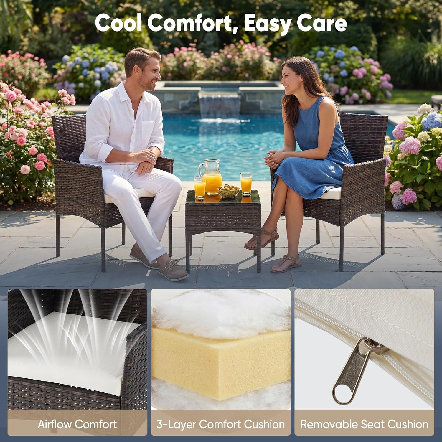 Detalle de DUMOS Wicker Patio Furniture Set
