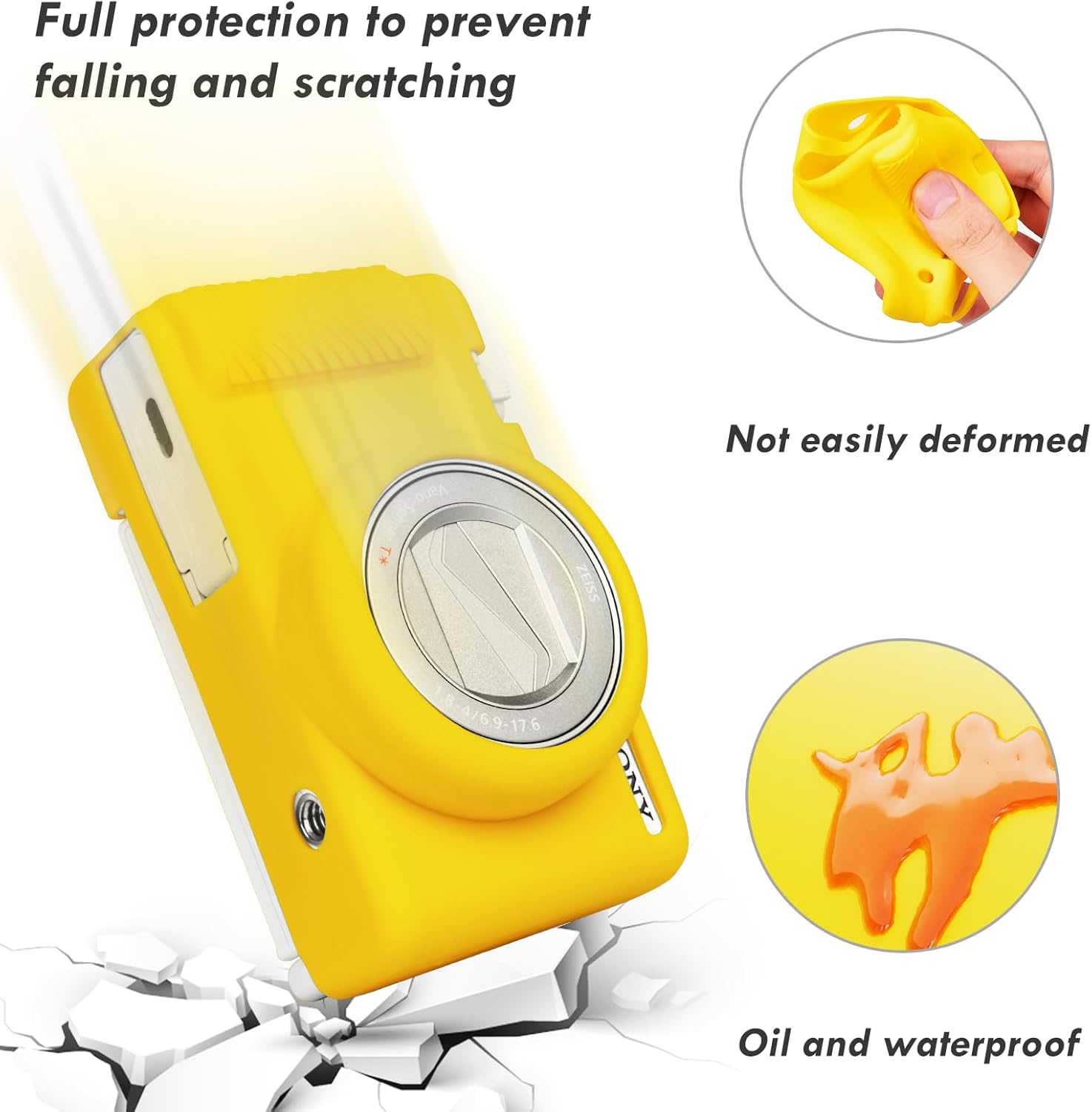 Thumbnail 3 de Rieibi ZV-1F Case soft silicone protective case for Sony ZV-1F / ZV-1 II (yellow)