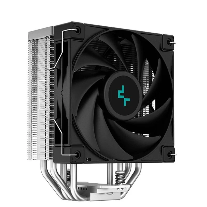 Detalle de DeepCool AK400 Zero Dark: disipador CPU 120 mm, negro total y experiencia silenciosa