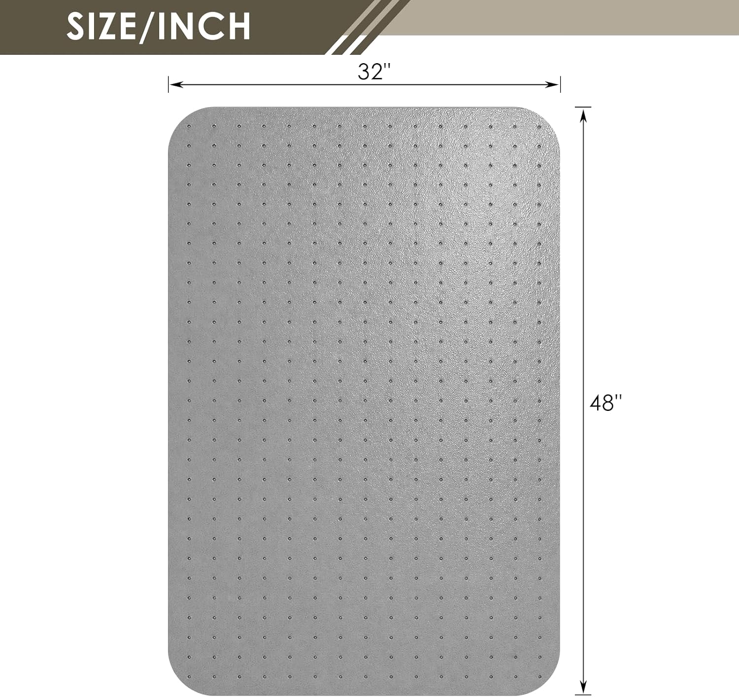 Detalle de Azadx AZDPET-01 Heavy Duty PET Chair Mat for Carpet, 32" x 48