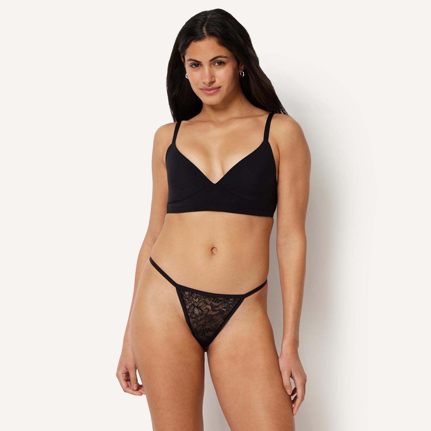 Detalle 2 de Amazon Essentials Damen Durchgehend elastischer G-String aus Spitze – 6er-Pack