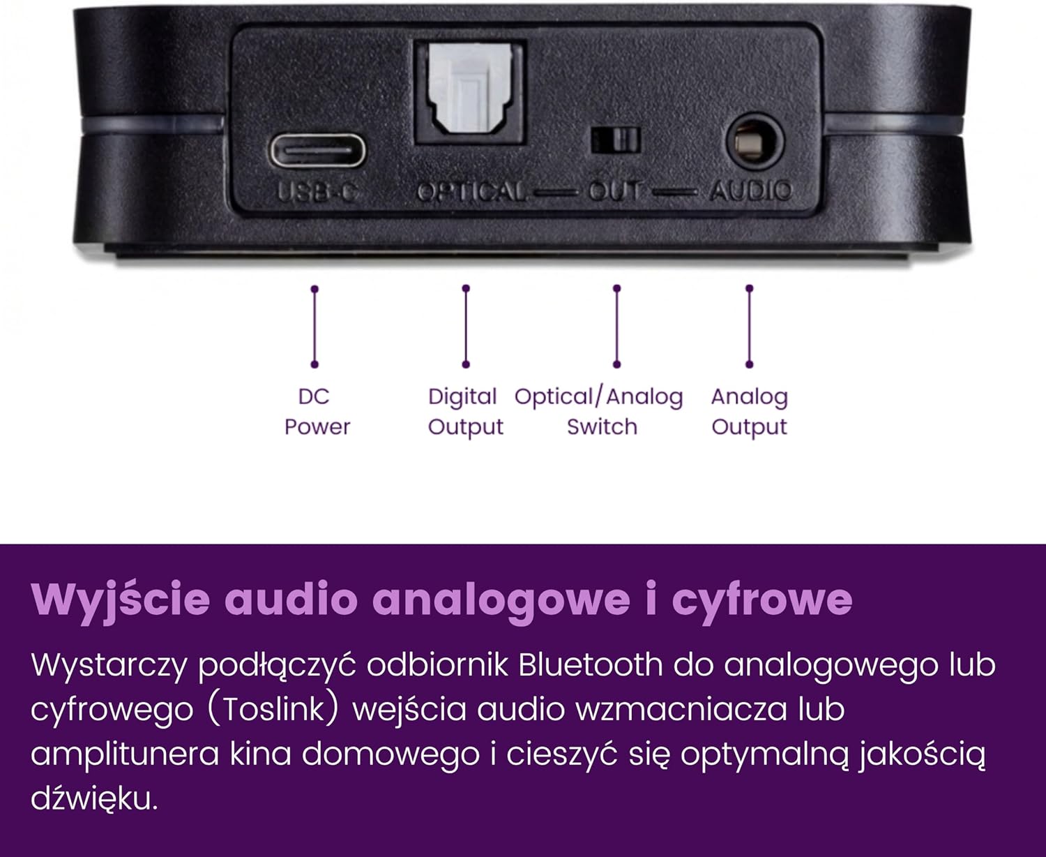 Detalle 2 de Marmitek BoomBoom 93 – odbiornik Bluetooth aptX Low Latency z NFC i Toslink