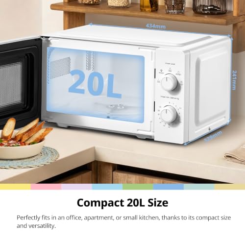 Detalle 2 de COMFEE' 20L Compact White Microwave Oven (CMO-MM20L2NFPF(WH))