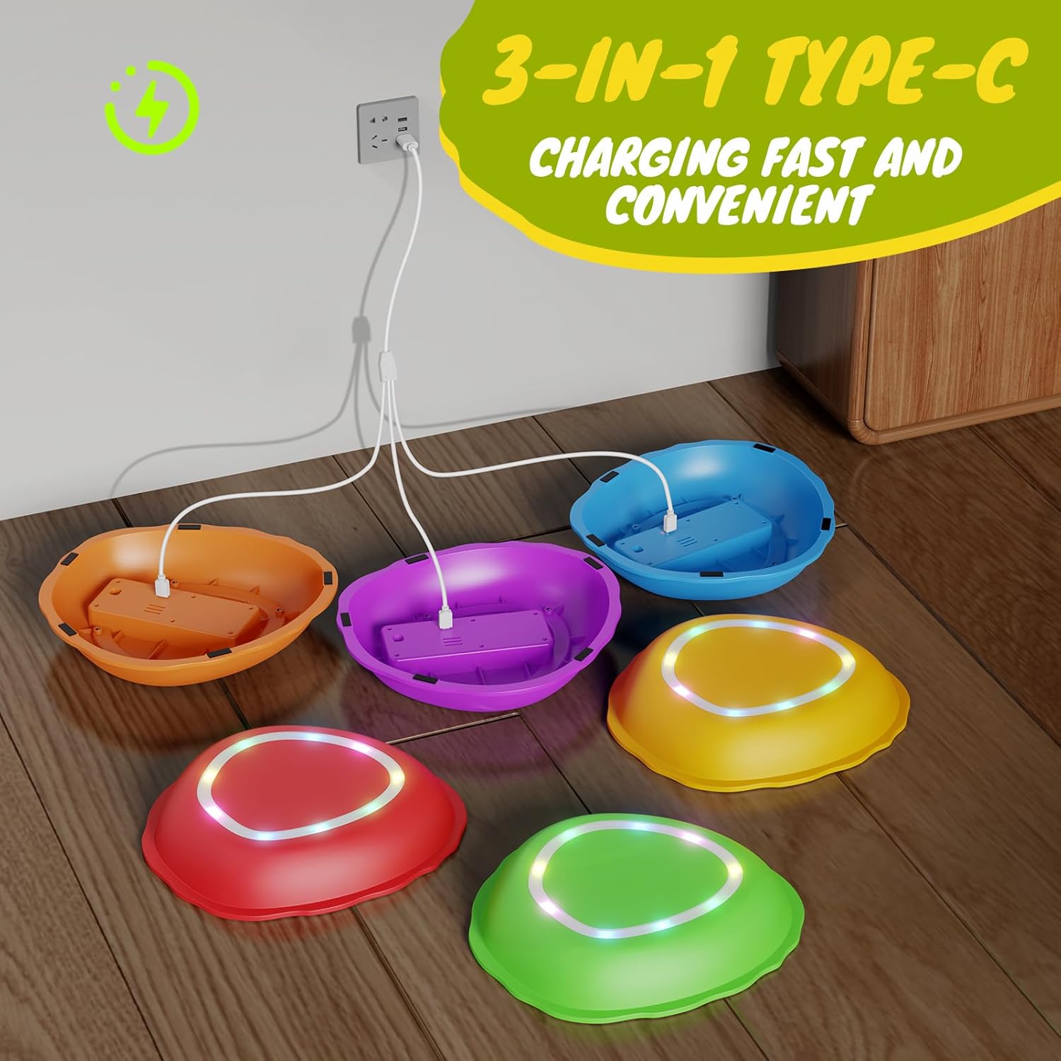 Detalle 2 de Scvcid Rechargeable Stepping Stones 6pcs