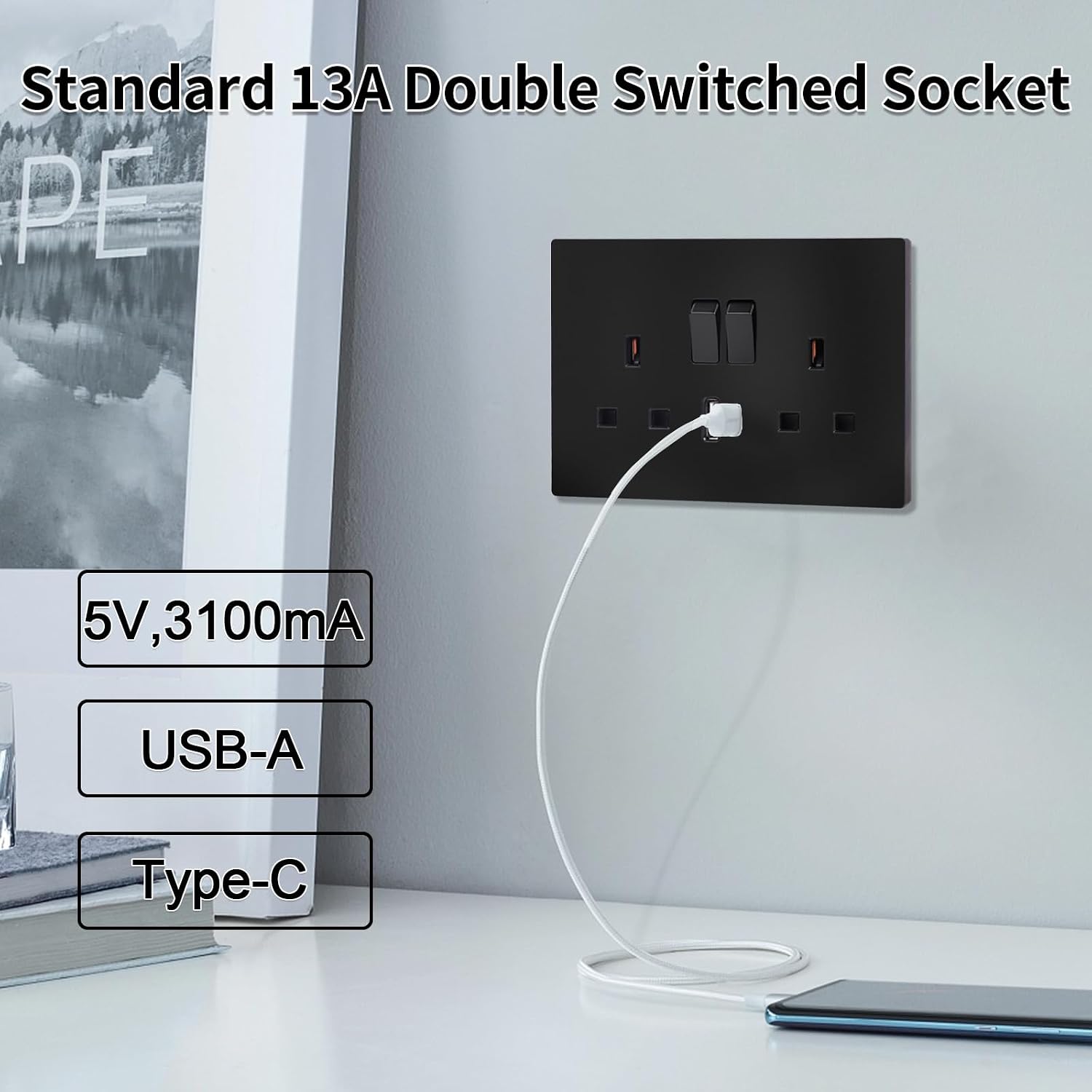 Thumbnail 4 de JIMEIDA double switched power socket 5-pack