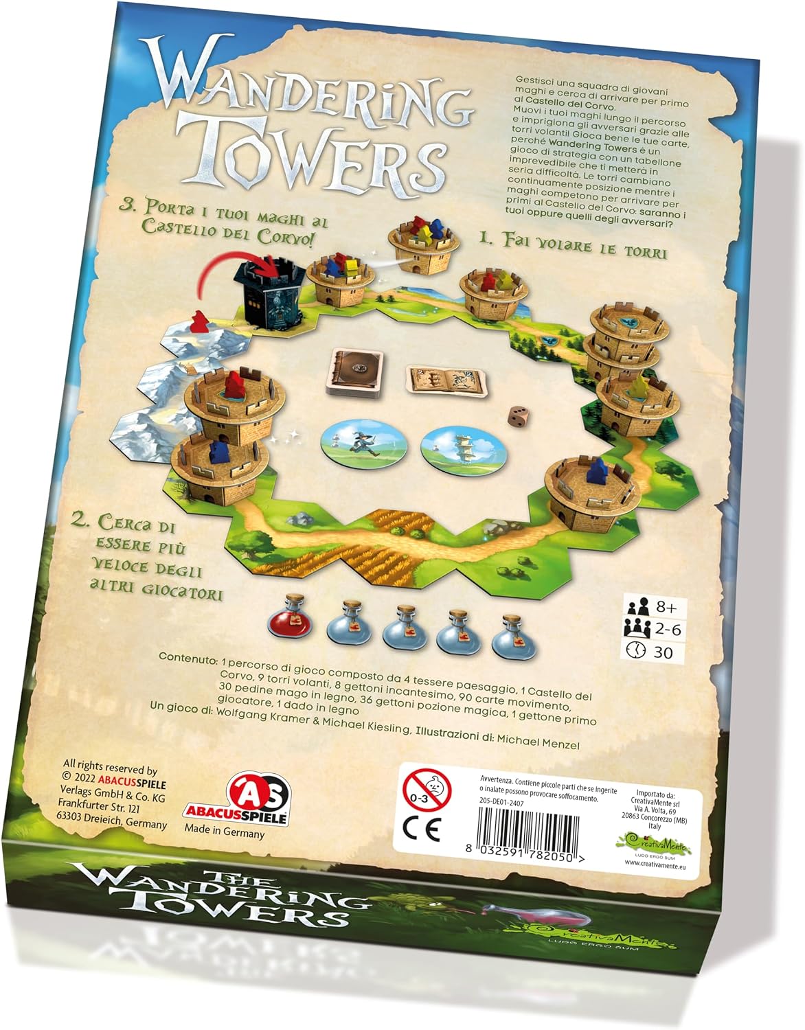 Detalle 2 de CreativaMente Wandering Towers gioco da tavolo