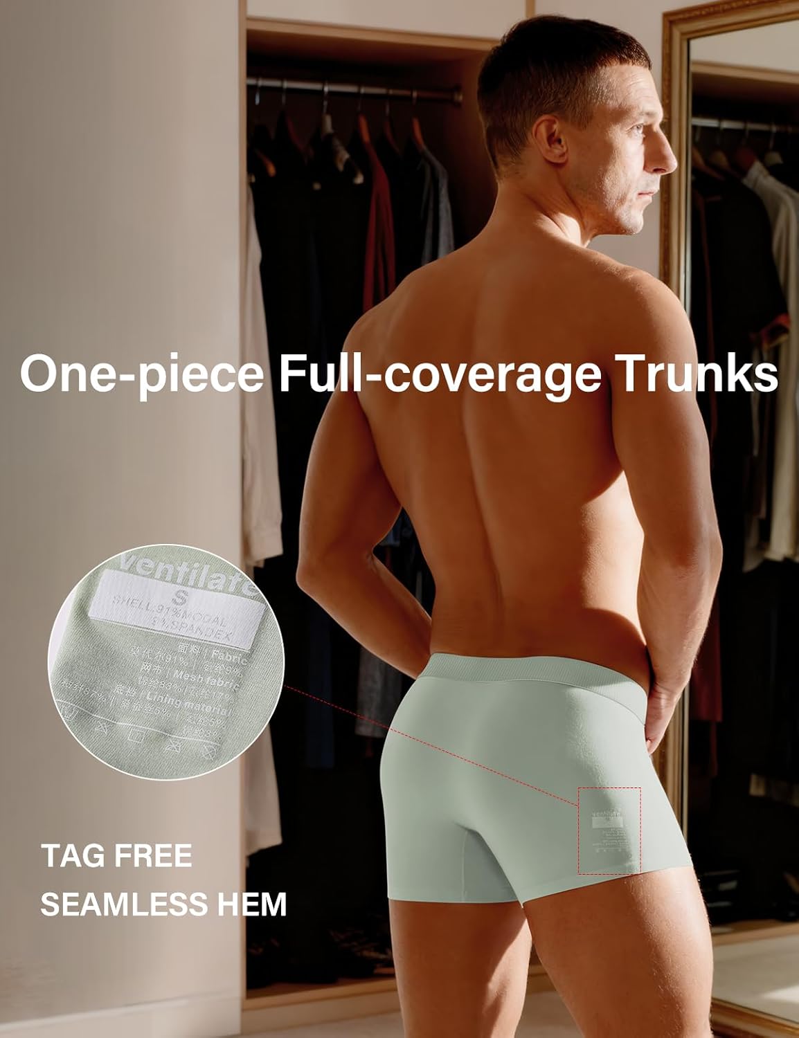Thumbnail 5 de Arjen Kroos Mens Modal Underwear Trunk Multipack