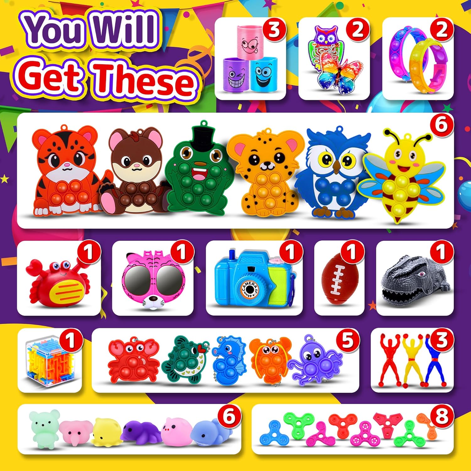 Detalle 2 de 1000 PCS Party Favors Bulk Fidget Toys for Kids