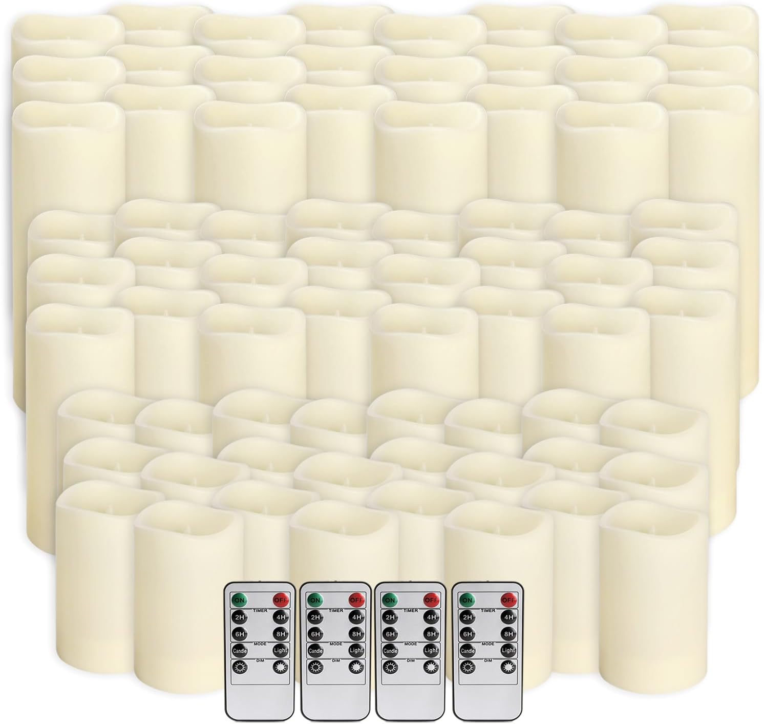 Detalle 2 de CAKETYCG 72-Pack LED Flameless Candles with Remote, Three Sizes