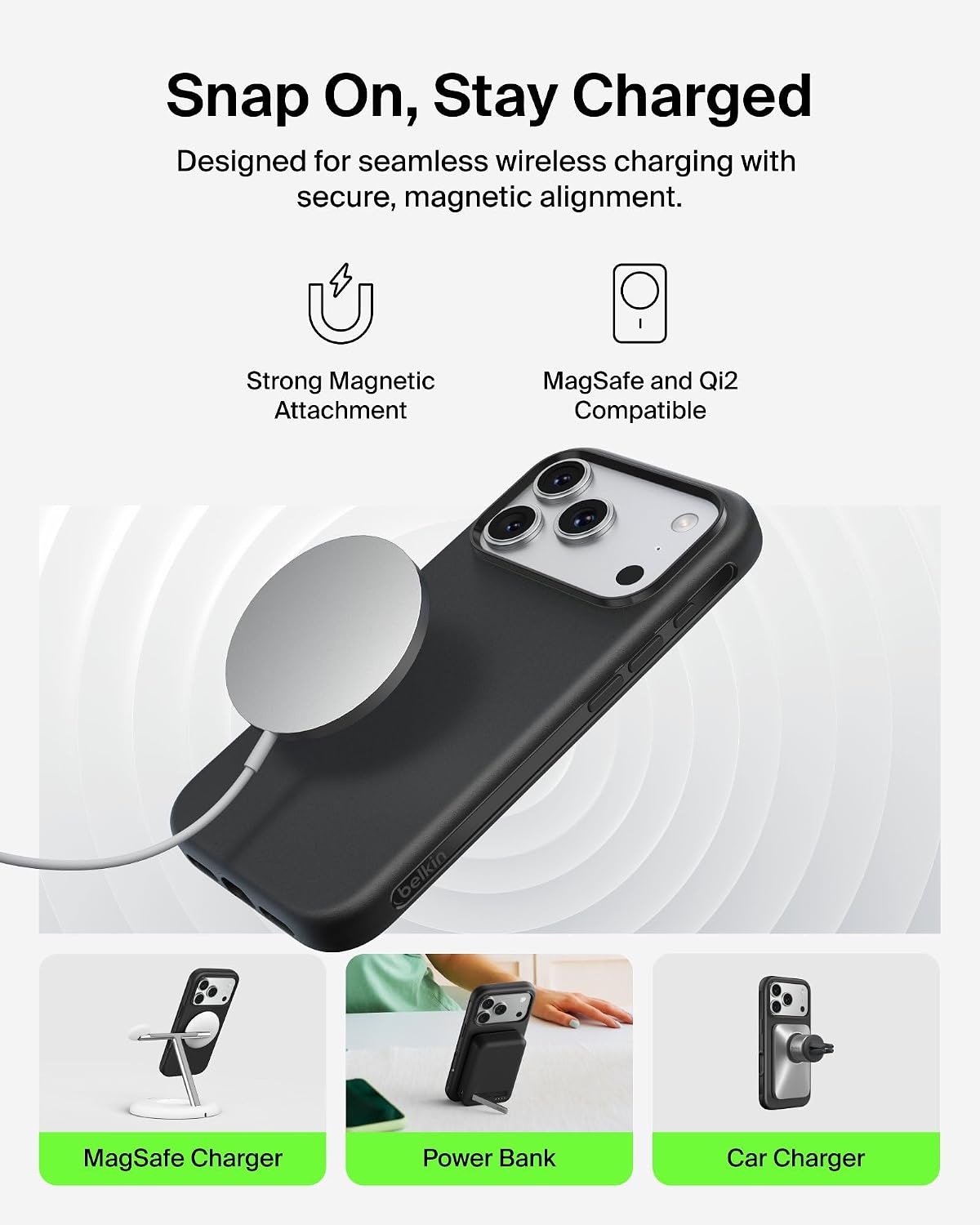 Thumbnail 4 de Belkin iPhone 17 Pro Case MagSafe Slim, Military Grade