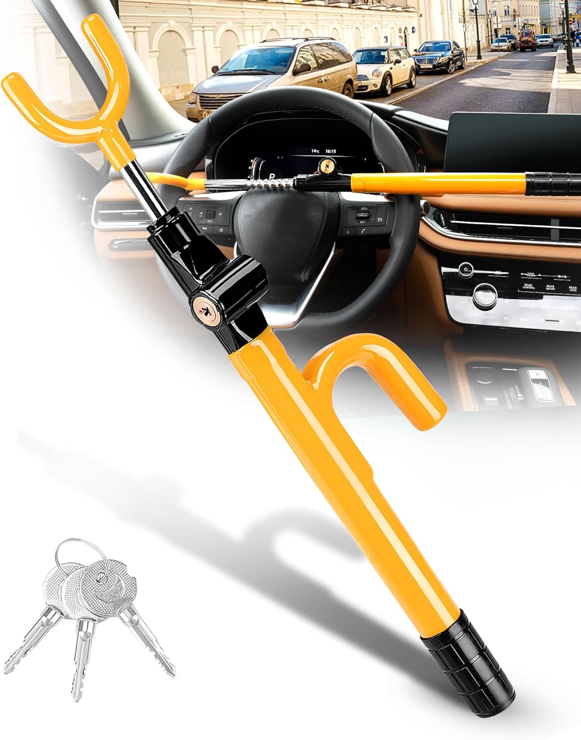 Detalle de Tevlaphee steering wheel lock 35 cm universal