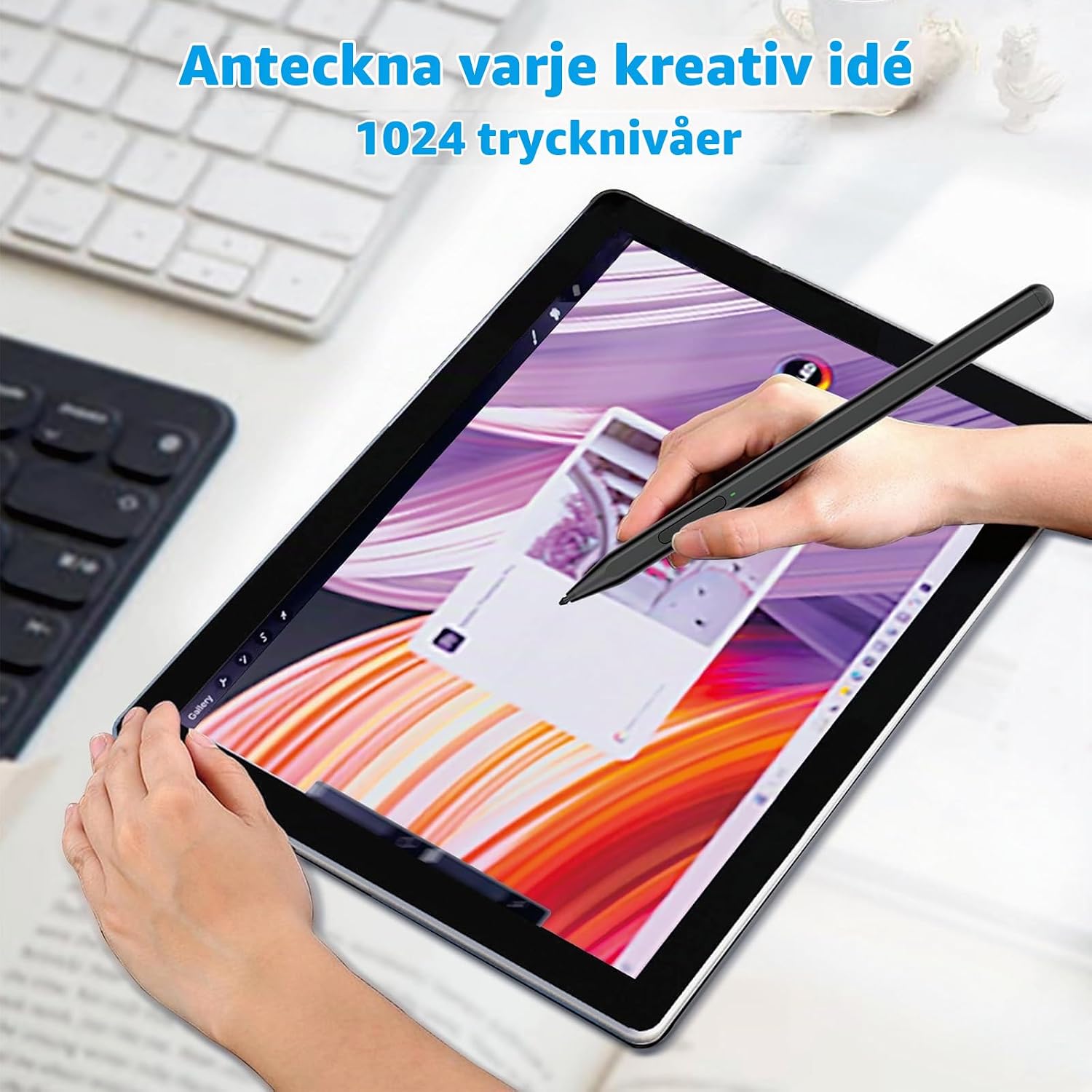Detalle 2 de Milikilo F97 styluspenna för Surface med radergummi och lutningsfunktion