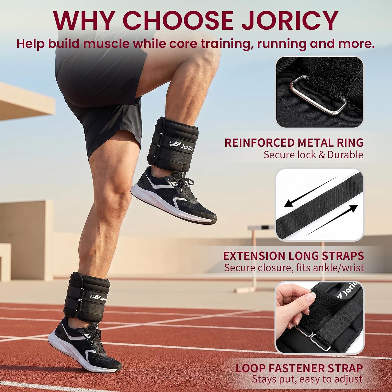 Thumbnail 2 de Adjustable Ankle Weights (1–20 lbs) Pair for Women & Men with Removable Inserts