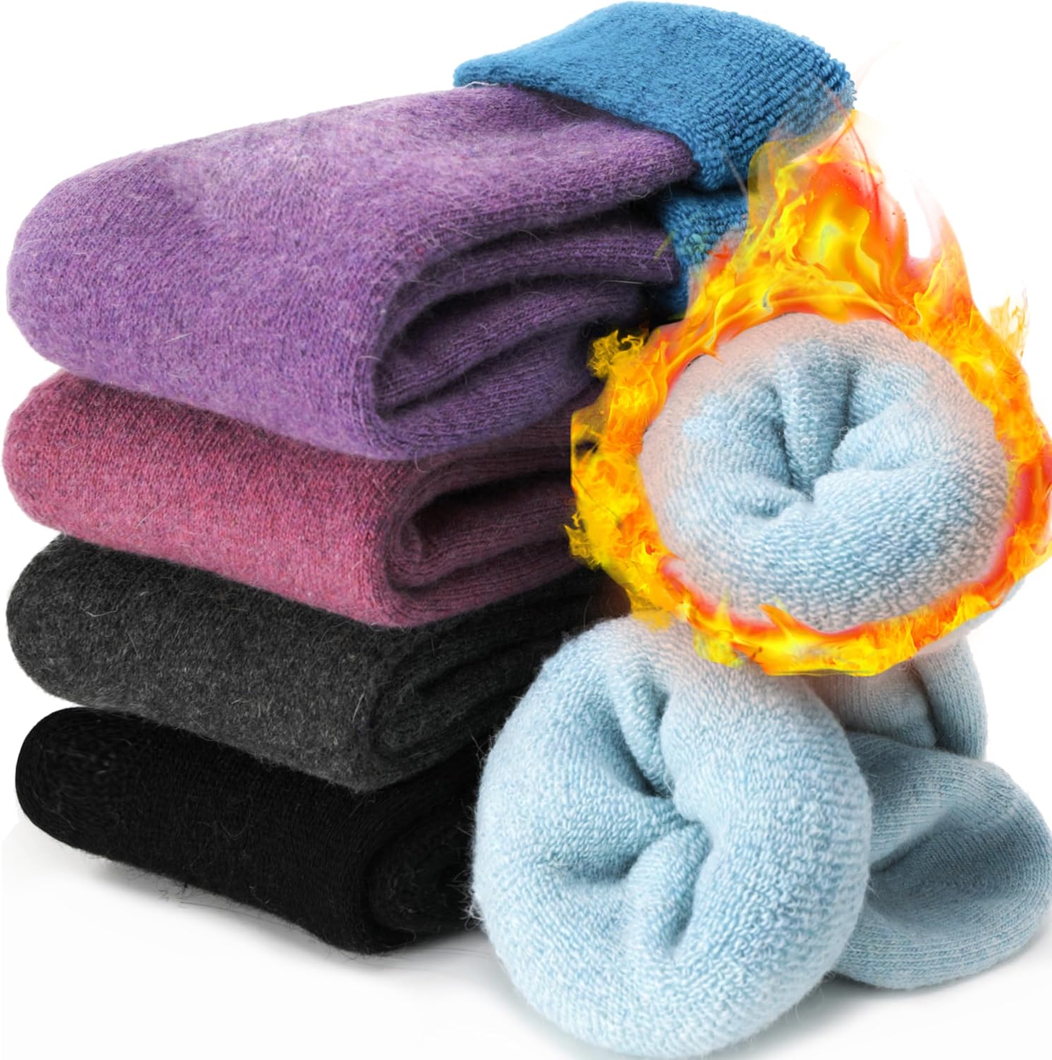 Detalle de EBMORE Merino Wool Thermal Socks 5 Pairs