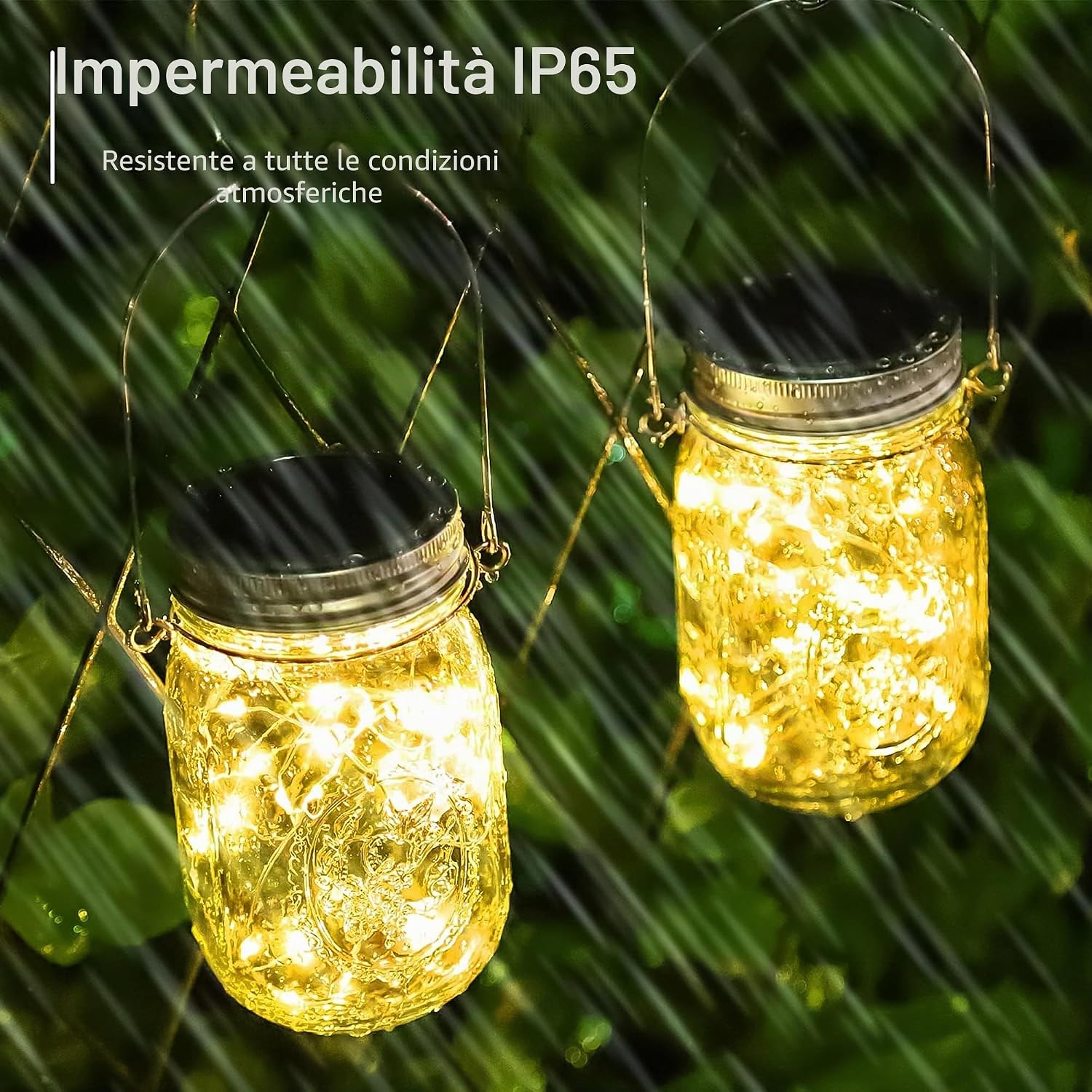 Thumbnail 2 de Lanterna solare giardino - 4 catene luminose con 30 lampadine, IP65, decorazione esterna