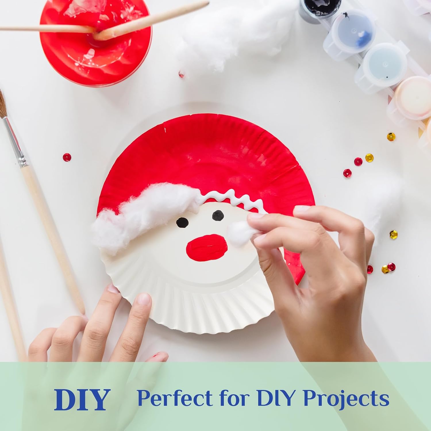 Thumbnail 5 de MUCHII 1200 Count 6-Inch White Uncoated Paper Plates for Desserts, Snacks & Crafts