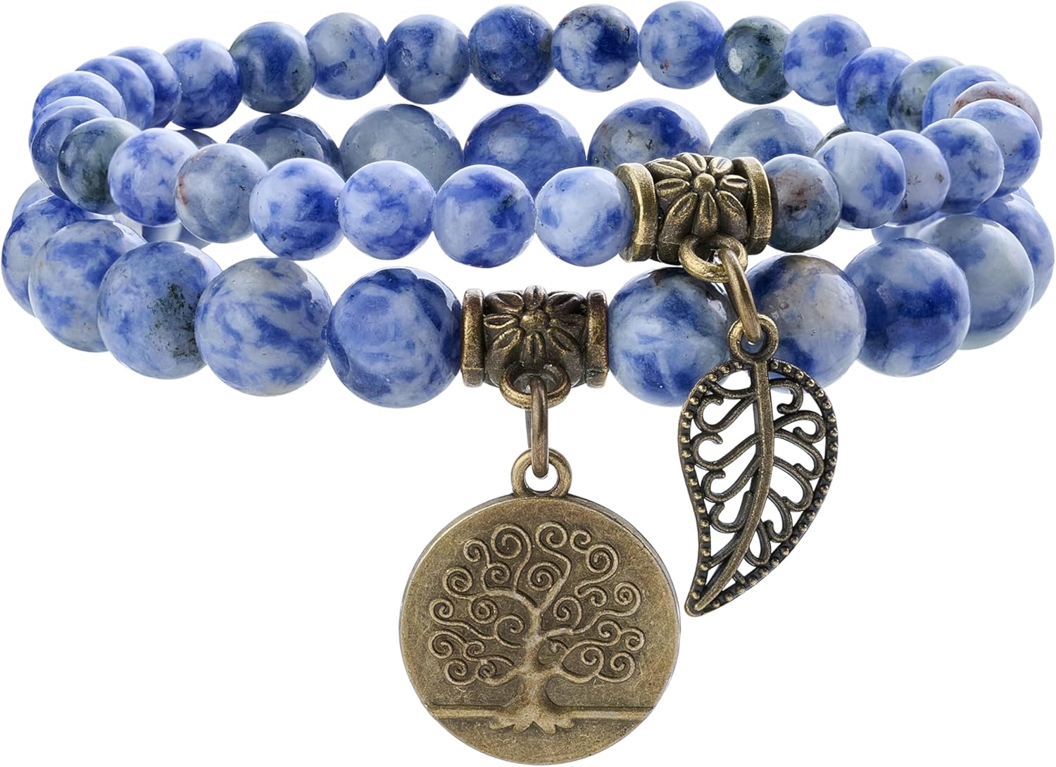 Thumbnail 6 de Farfume Chakra-Armbänder für Damen – Set aus doppelten Kristall-Armbändern mit natürlichen Edelsteinen