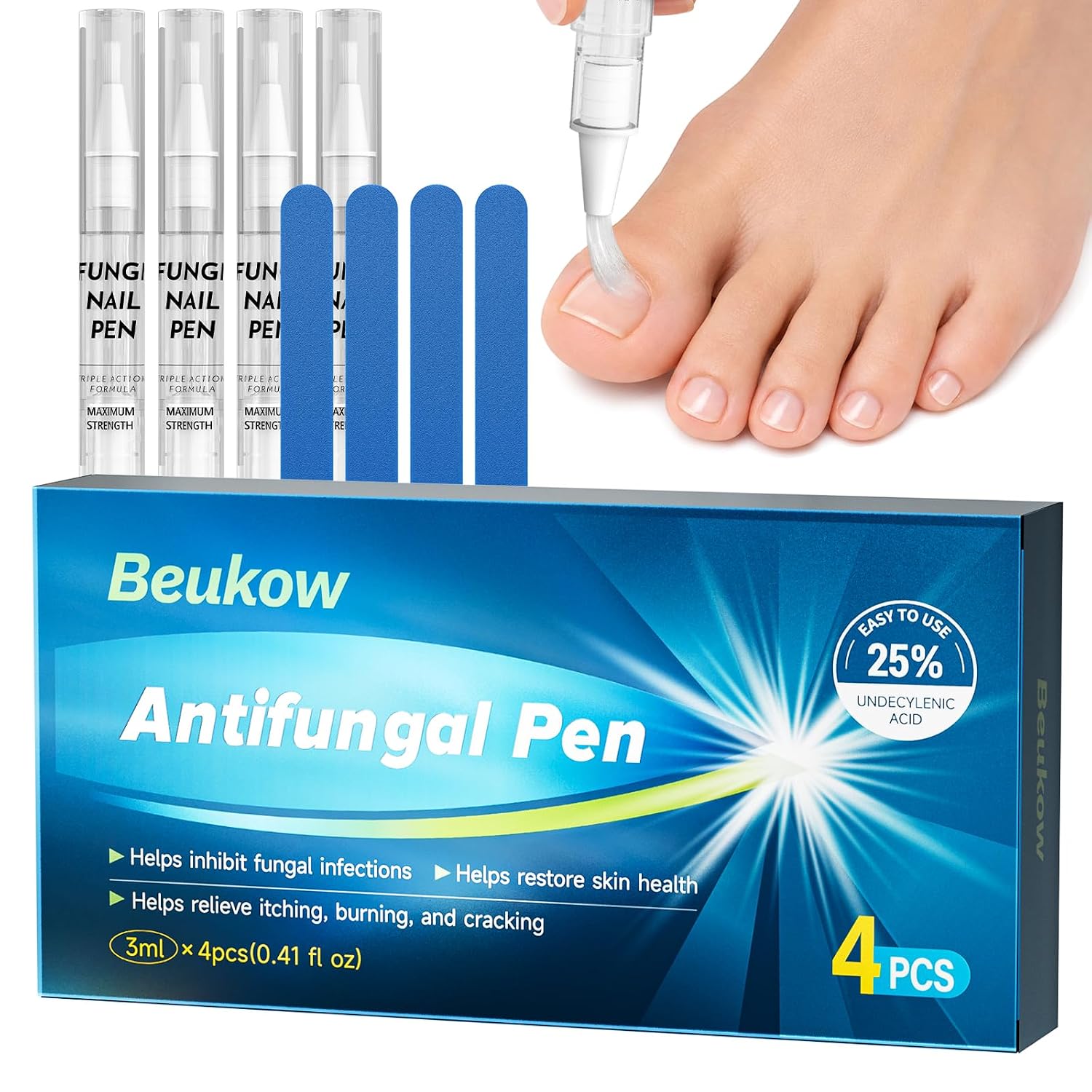 Detalle de Beukow Nail Fungus Treatment Pen with 25% Undecenoic Acid