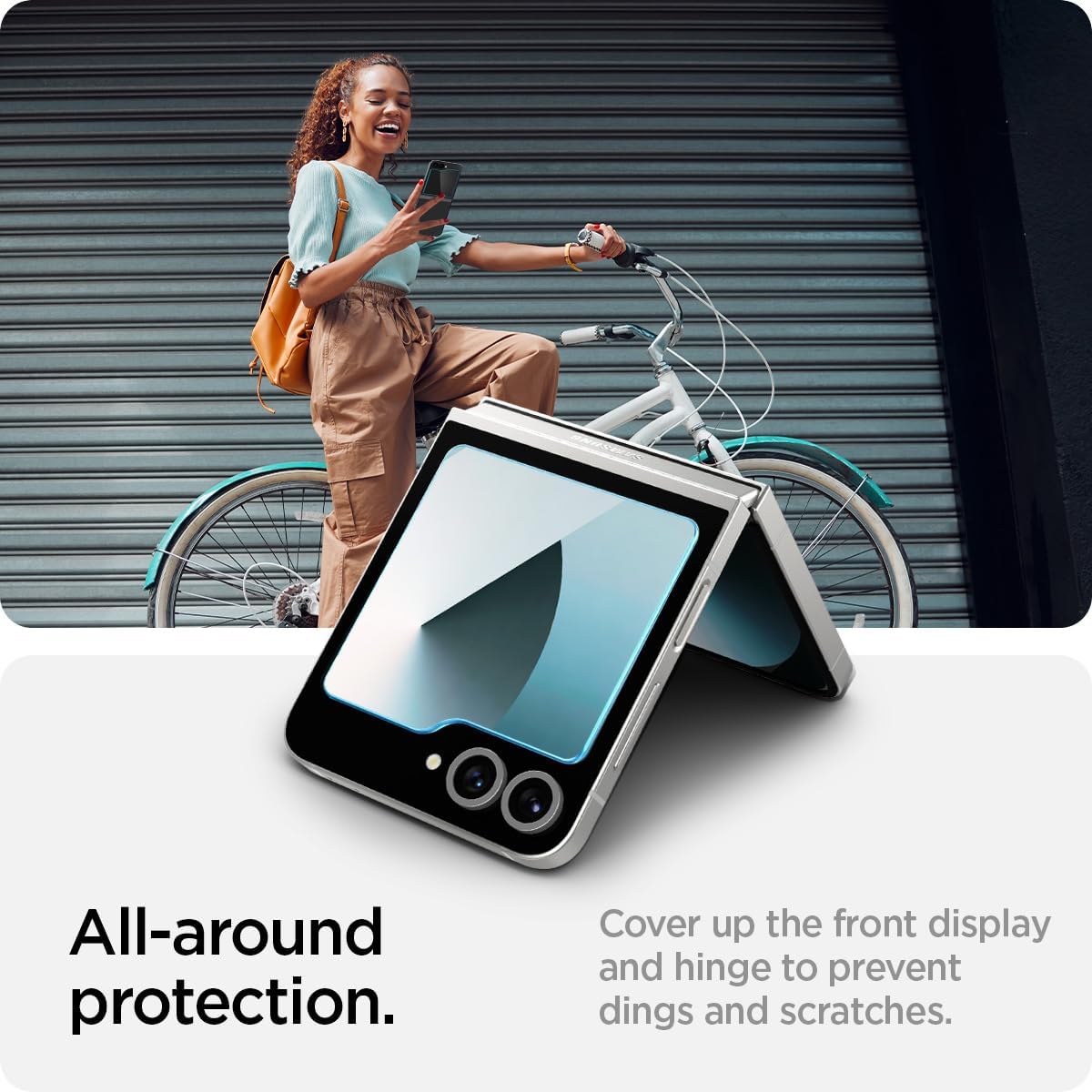 Detalle 2 de Spigen Glas.tR EZ Fit: Protector Pantalla Samsung Galaxy Z Flip 6