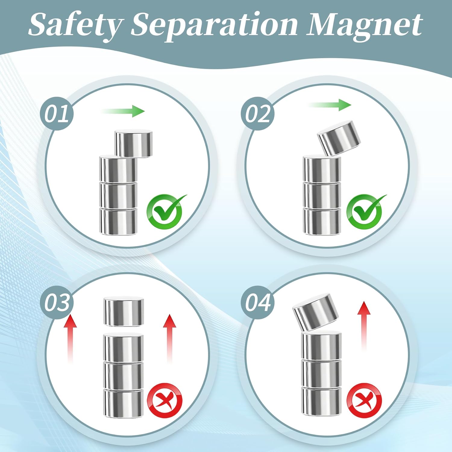 Thumbnail 2 de NXPUXP 80 Pack Round Strong Magnets – 10mm x 3mm Neodymium Magnets with Case