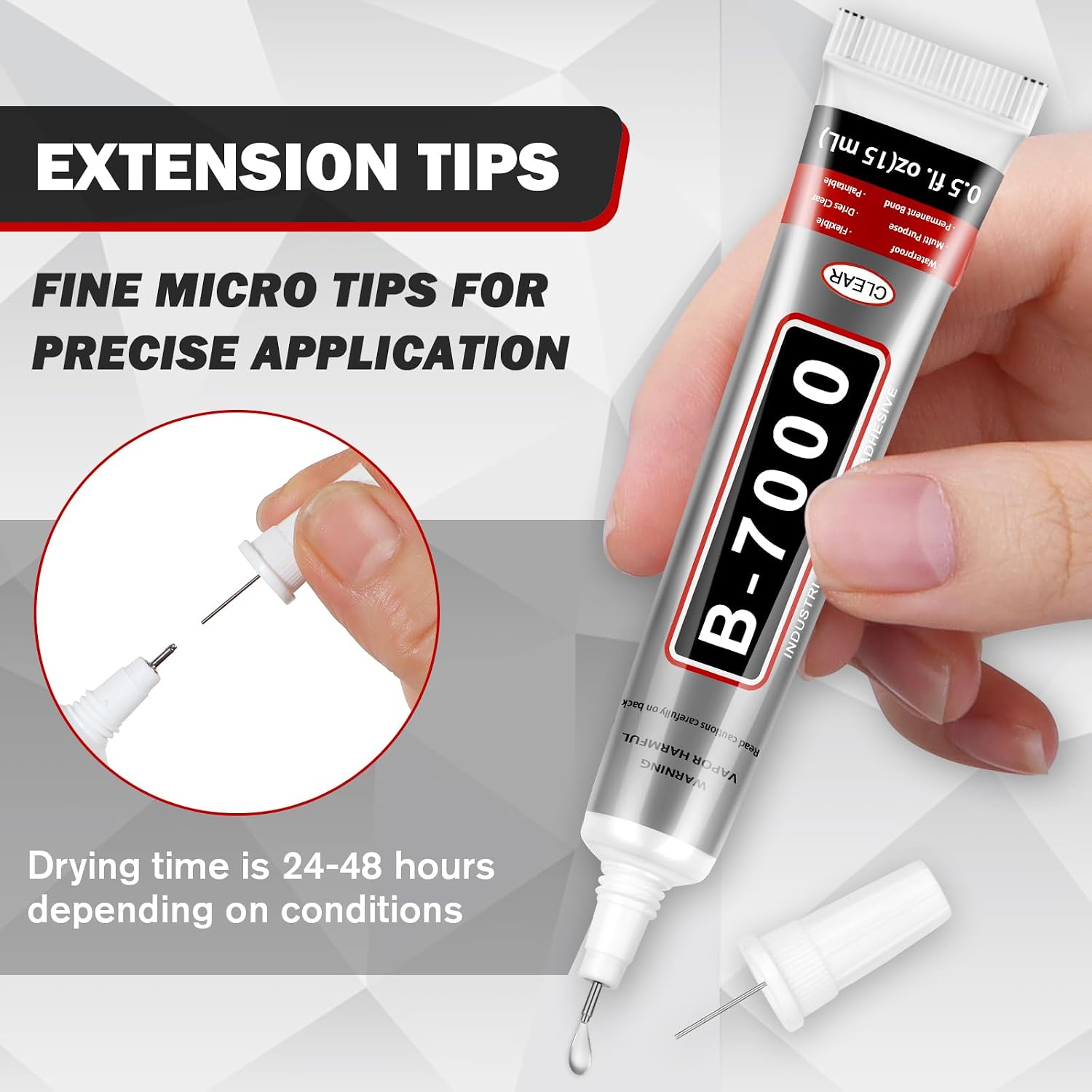 Thumbnail 1 de B7000 Craft Glue 15ml 12-Pack – Premium Clear Adhesive for Rhinestones, Nail Art, Jewelry & DIY