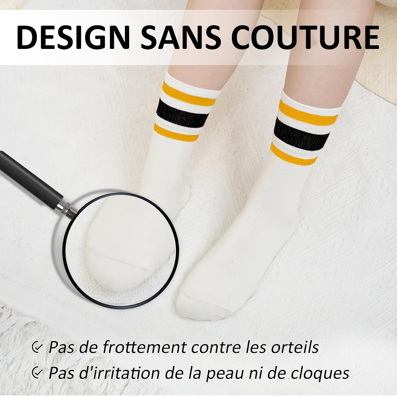 Thumbnail 4 de Chaussettes LOFIR coton peigné femme sans coutures