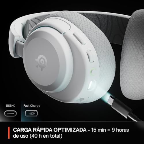 Detalle 2 de SteelSeries Arctis Nova 3P Wireless: auriculares gaming multiplataforma con batería de 40 h y control magnético