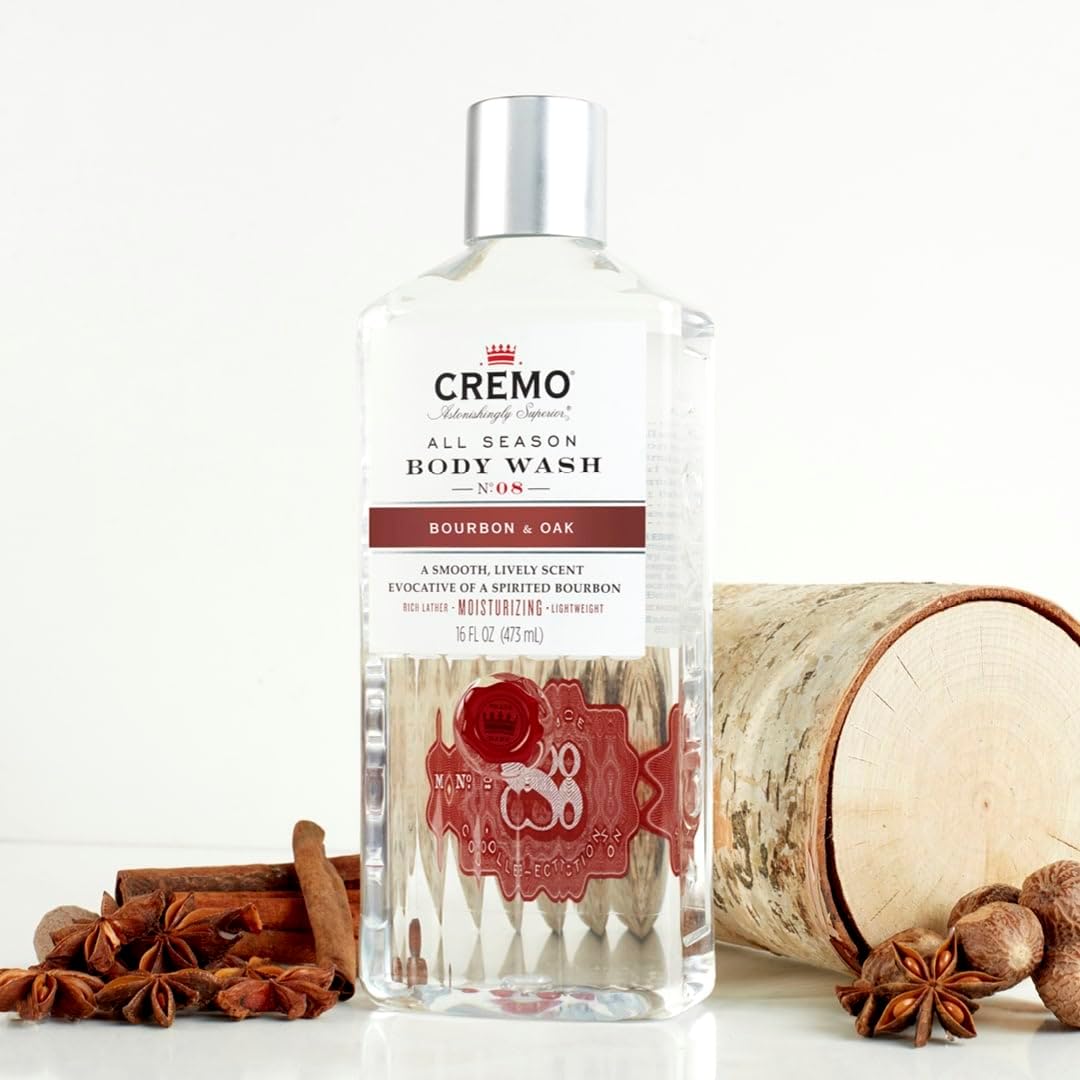 Detalle de CREMO BAGNODOCCIA CORPO BOURBON & QUERCIA – Gel doccia schiumoso e idratante, 473 ml