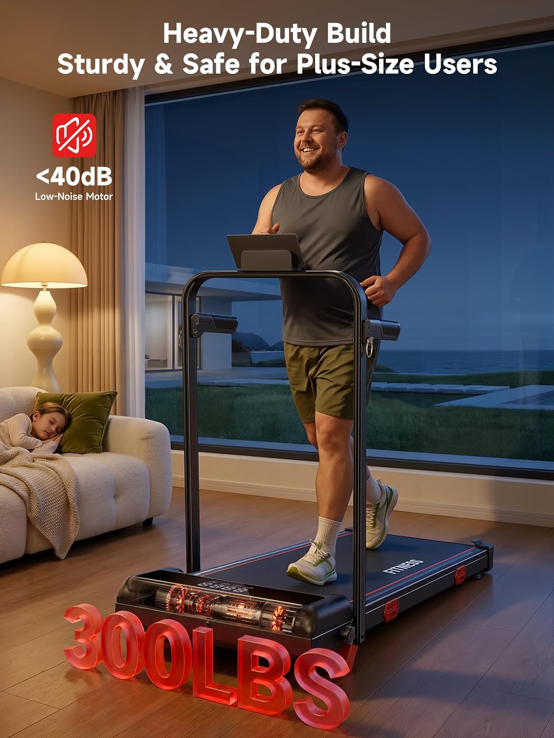 Thumbnail 6 de RHYTHM FUN Incline Walking Pad Treadmill with Handles, 16% Manual Incline