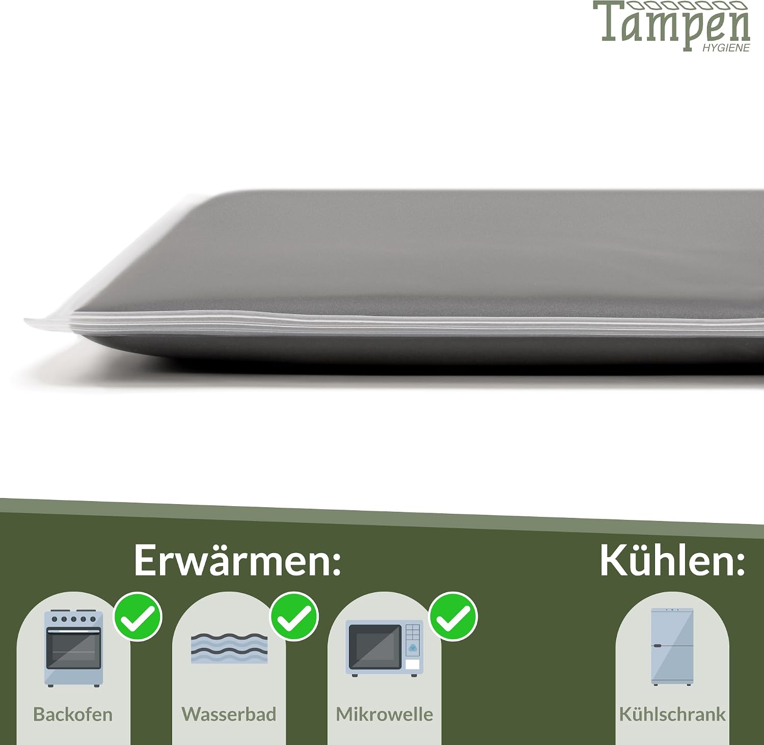 Detalle de Tampen Moorkissen für Mikrowelle – großes Rückenkissen mit Wärme & Kälte für Rücken, Nacken und Bauch