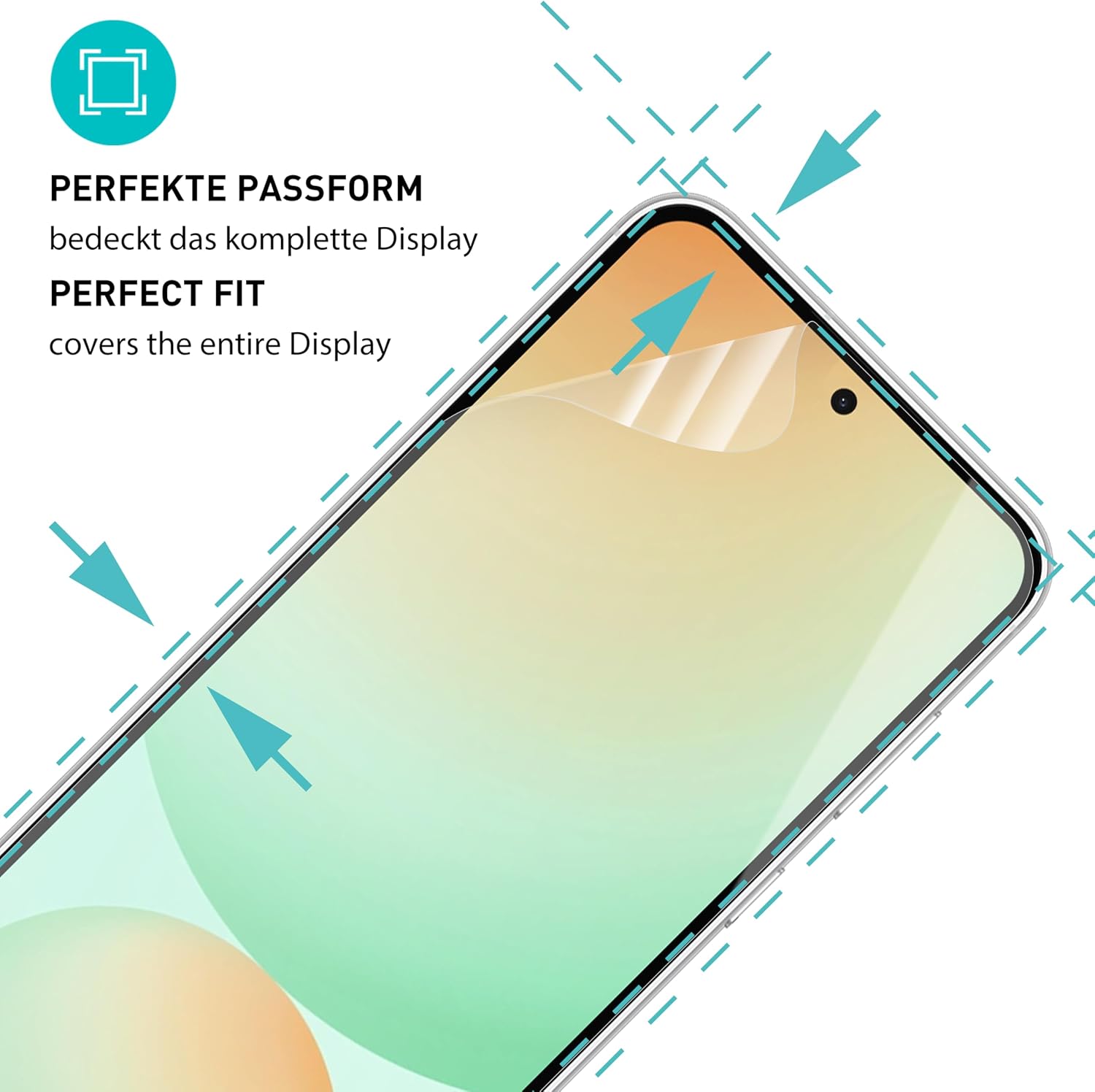 Detalle 2 de SmarTect TPU Screen Protector for Samsung Galaxy S24 FE, 2 Films + Camera Covers