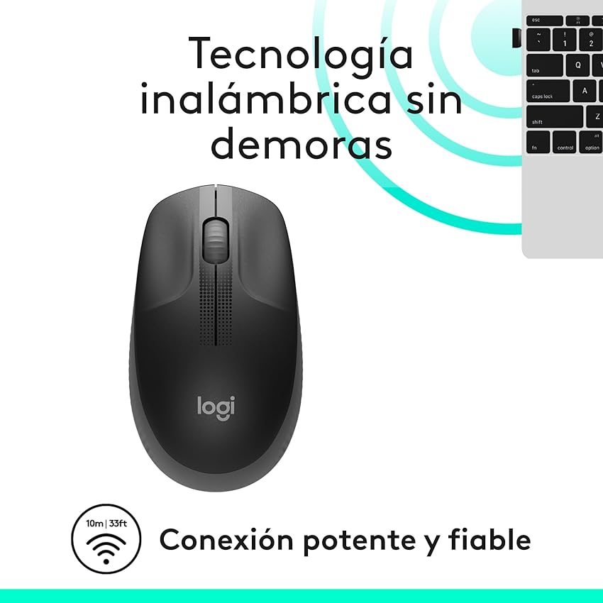 Detalle 2 de Logitech M190 Ratón inalámbrico negro 18 meses