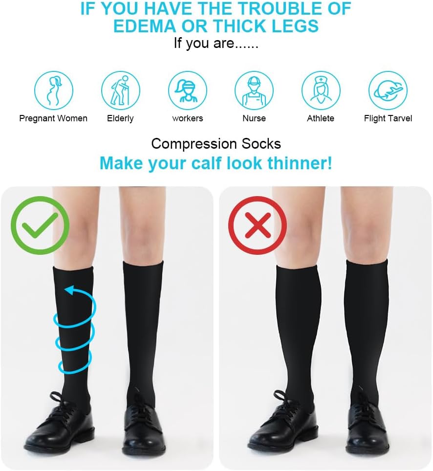 Thumbnail 2 de ACWOO Calcetines de Compresión 15–20 mmHg 2 pares